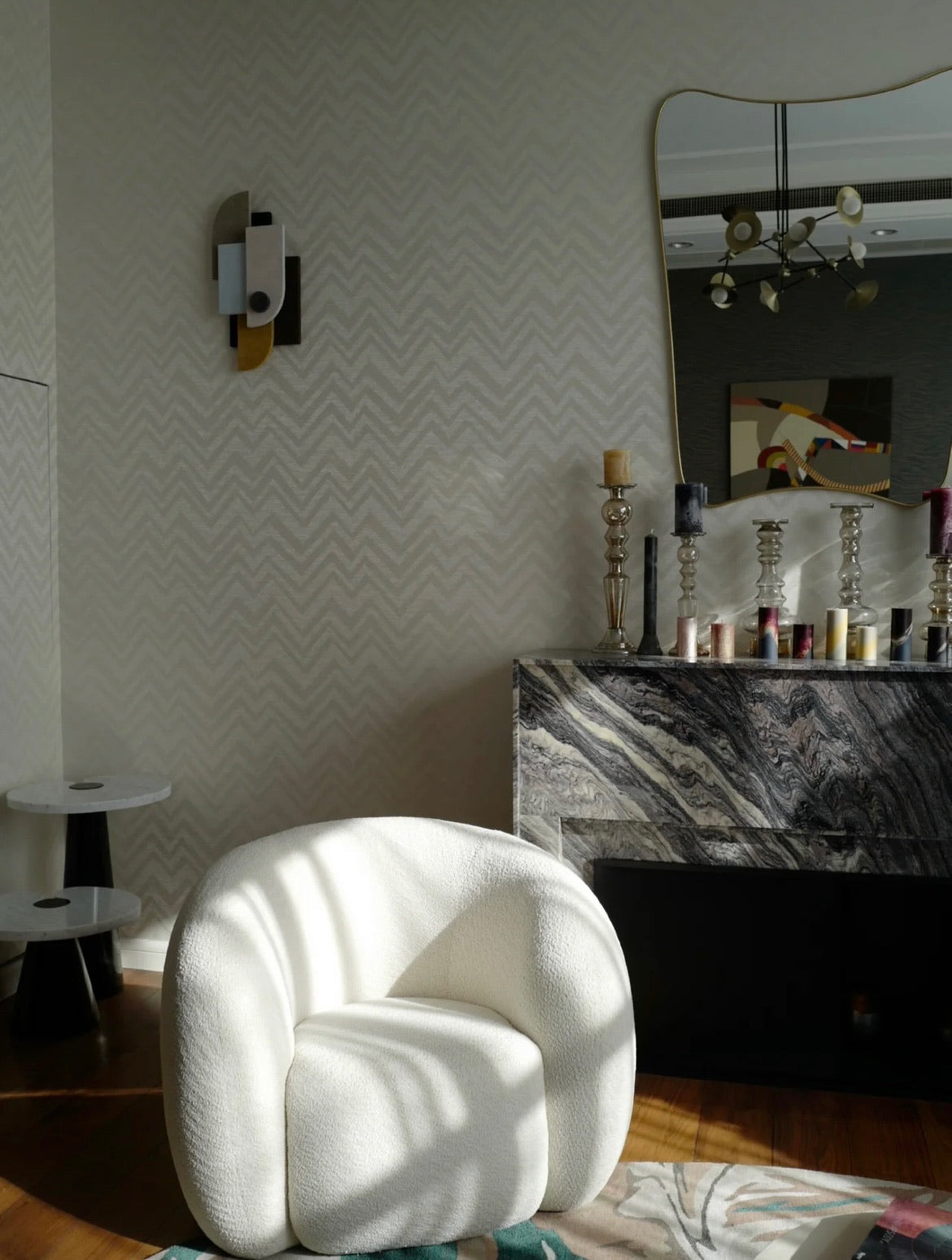 kar Circular Lounge 小圆弧休闲软包沙发椅客厅买手店陈列单人位 - The Feelter