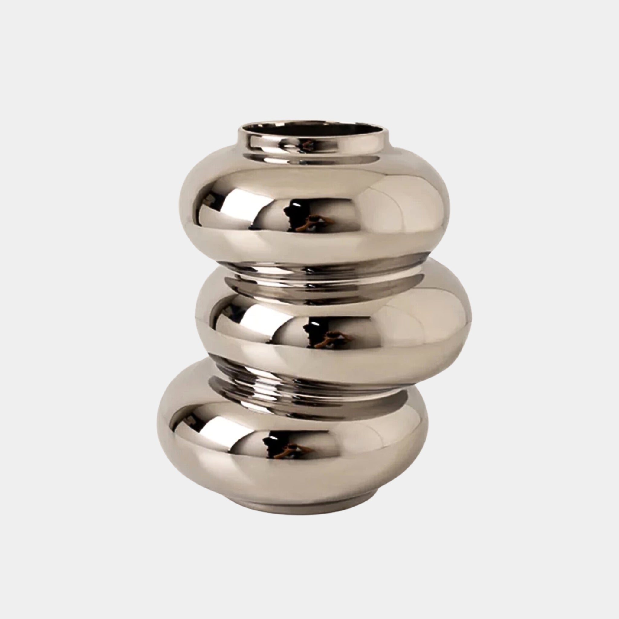 Ceramic Vase | Bubble Series - Tall Asymmetrical Silver - The Feelter