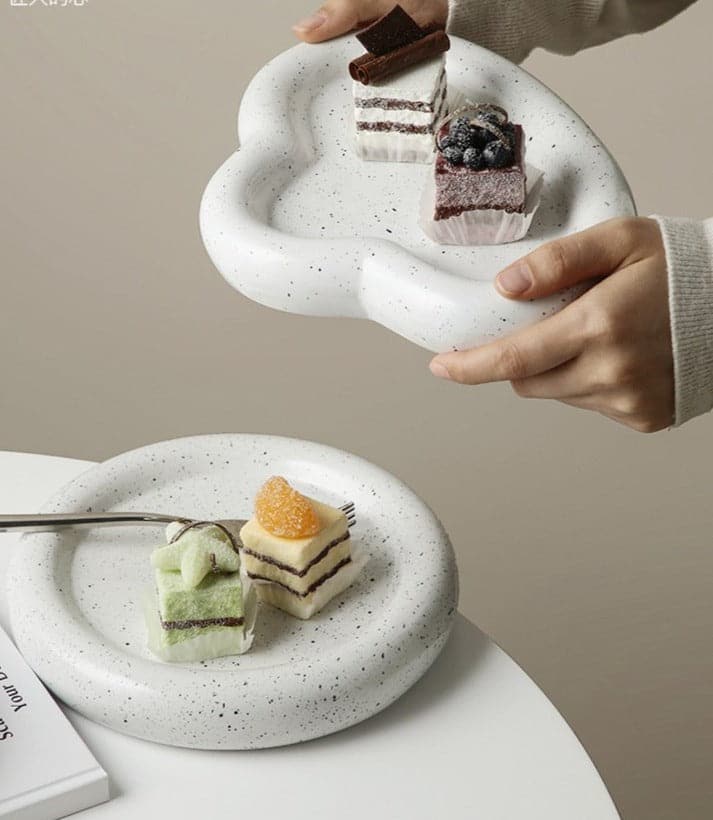 Cloud Shaped Speckled Plate - The Feelter