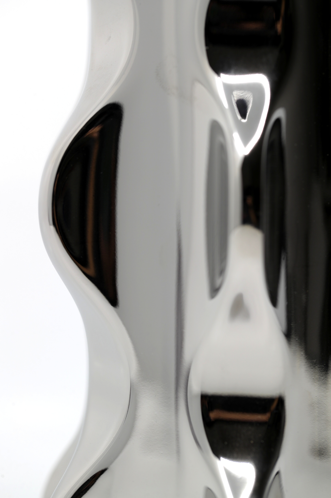 Ceramic Vase | Ripple Series - Silver