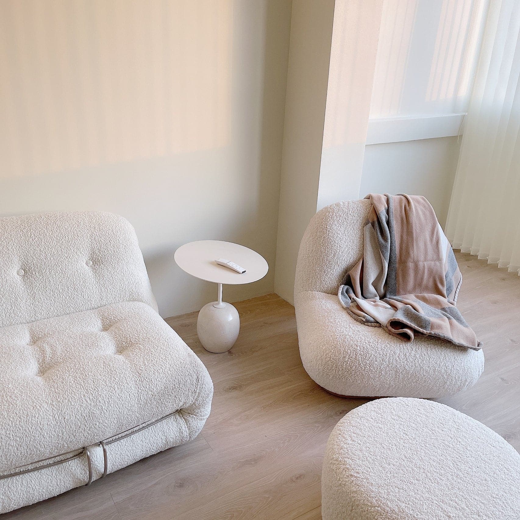 Marble Side Table | Cream - The Feelter
