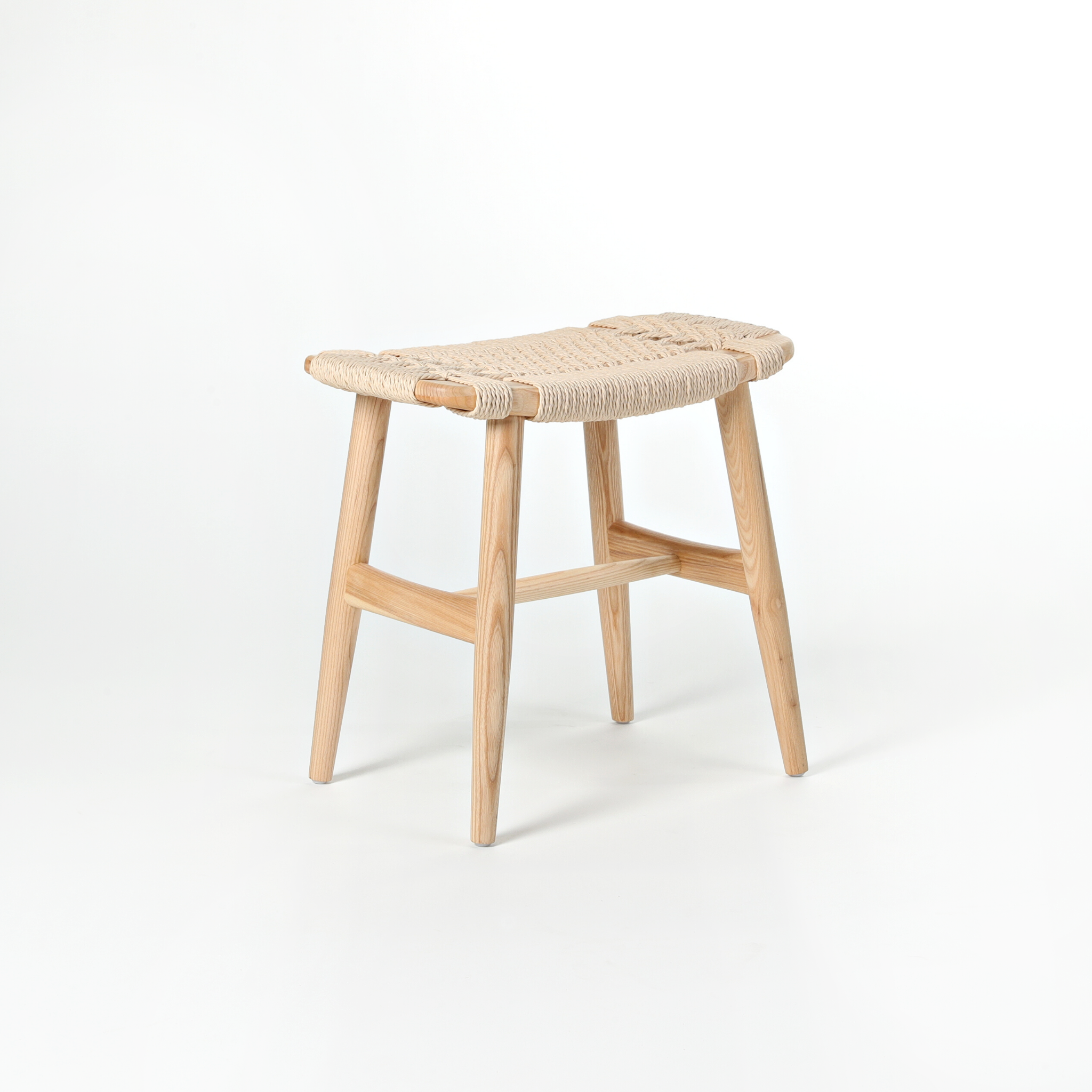 Woven Rattan Stool - The Feelter