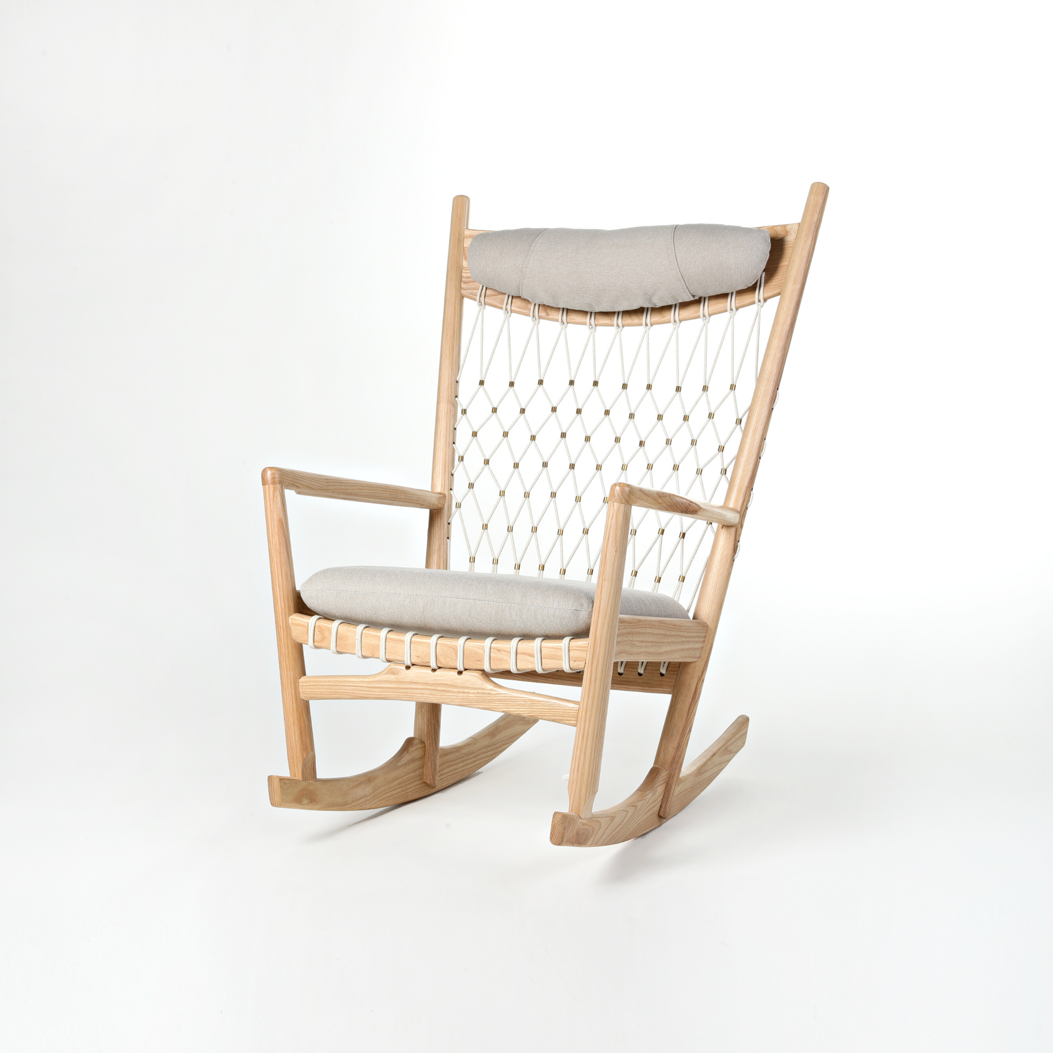 Wood and Cord Rocking Chair - The Feelter