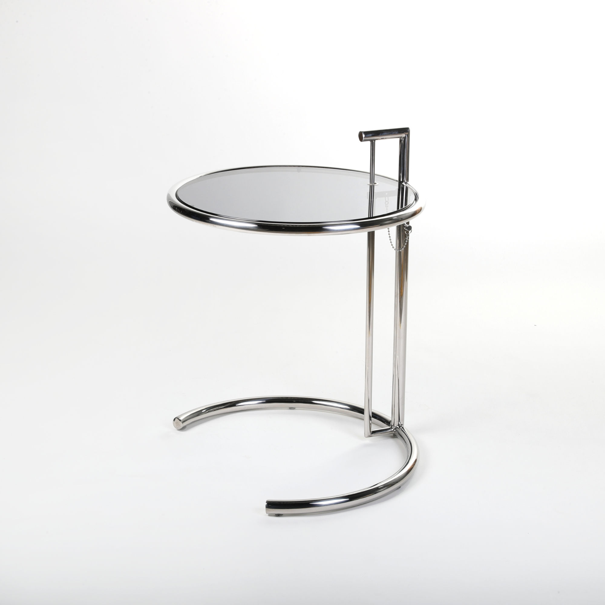 Eileen Gray Replica Adjustable E1027 Side Table Glass