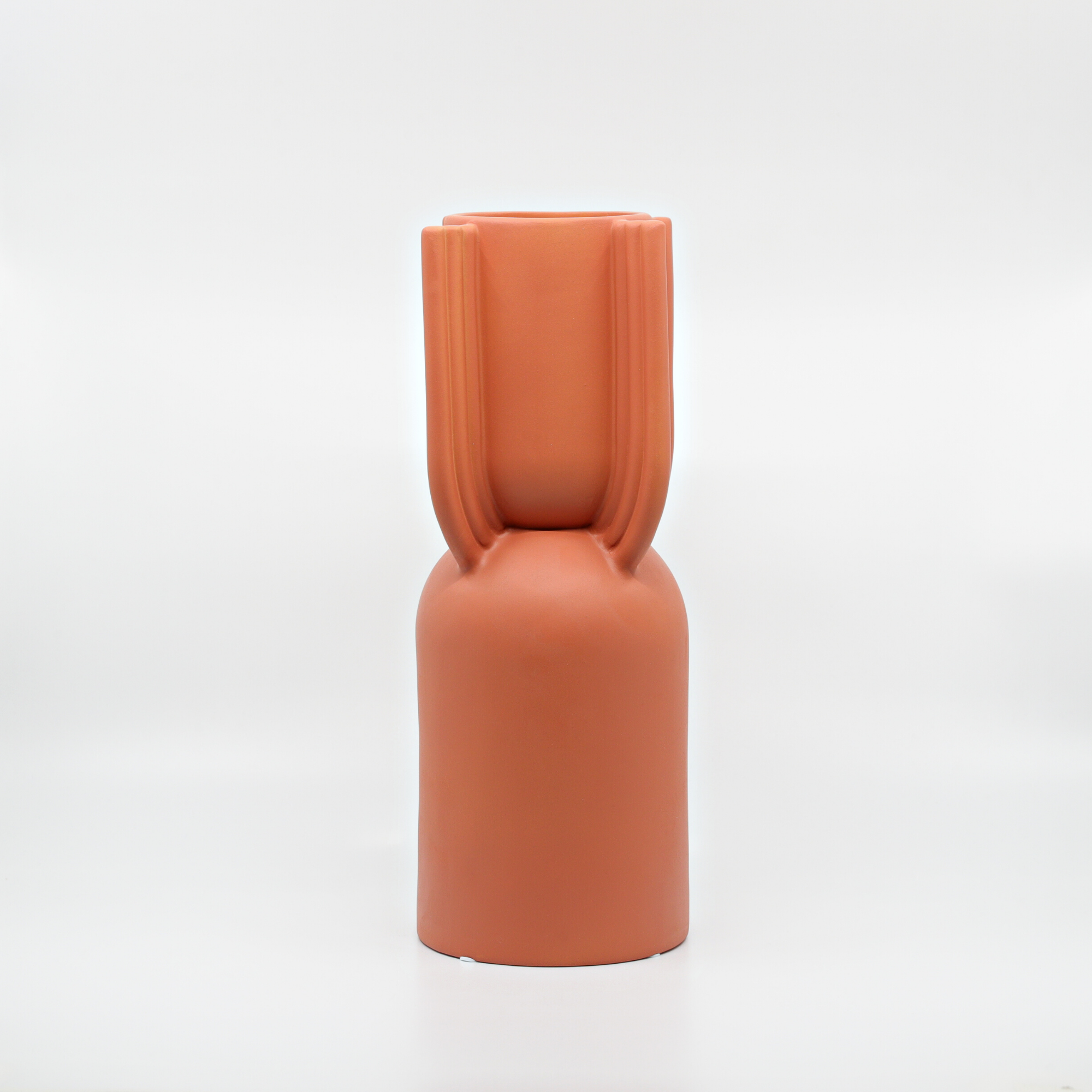 Ceramic Vase | Red Art-Deco