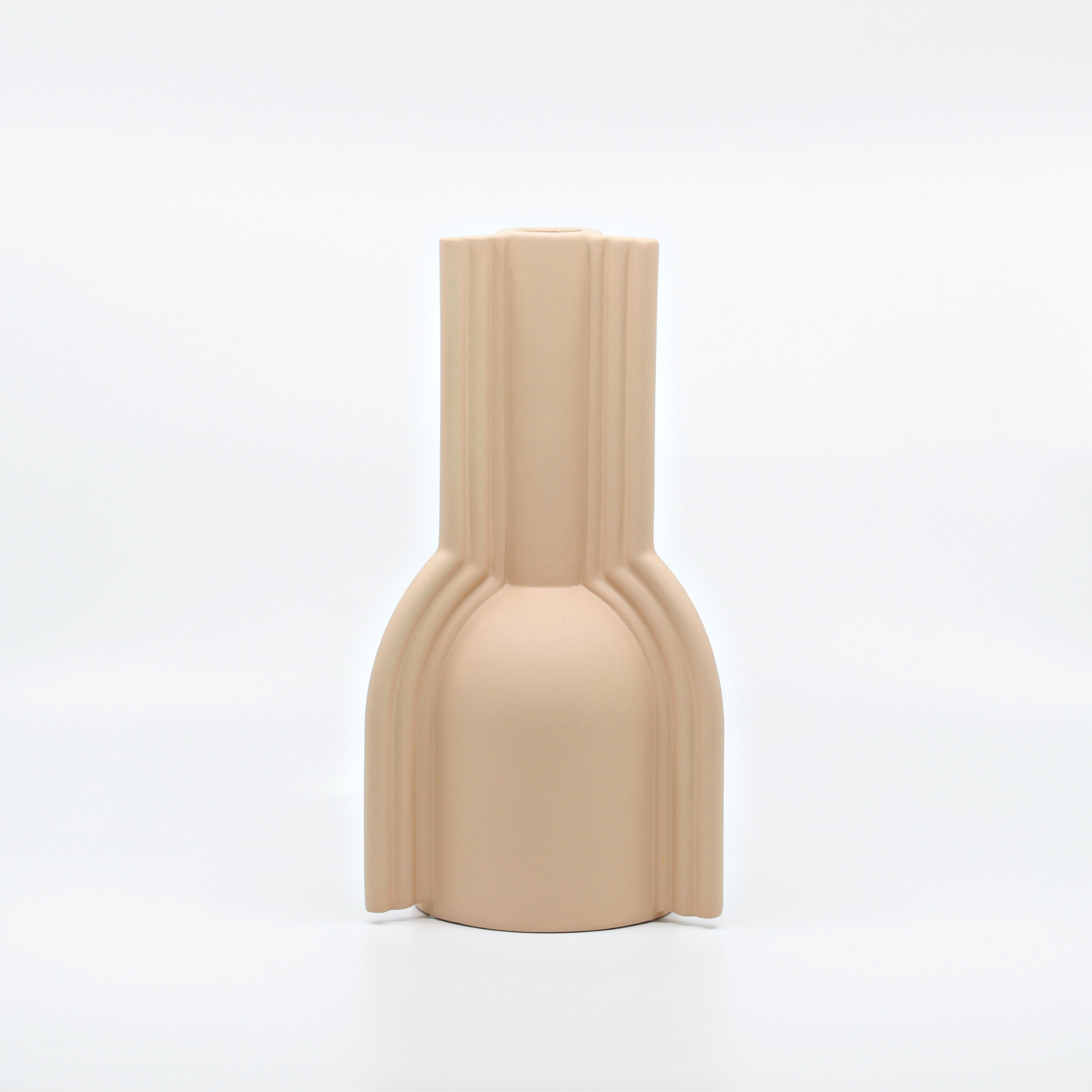 Ceramic Vase | Beige Art-Deco