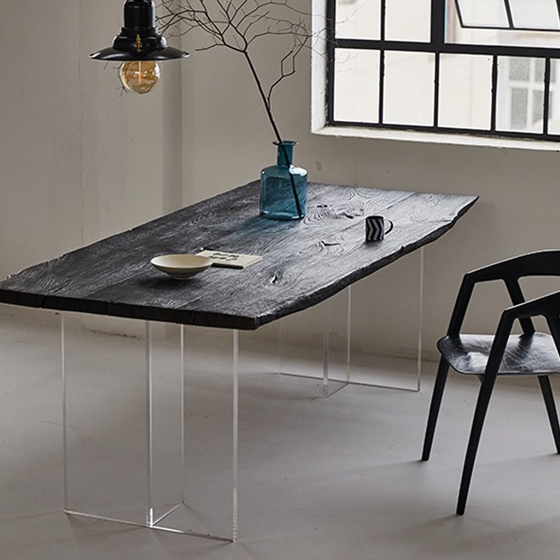 High Temperature Charring French Oak Designer Dining Table