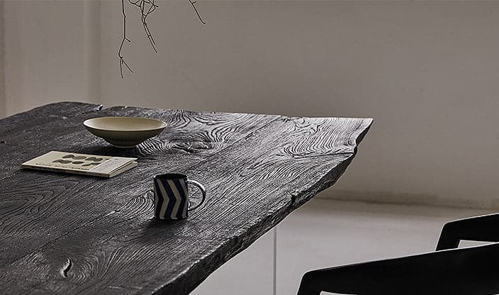 High Temperature Charring French Oak Designer Dining Table