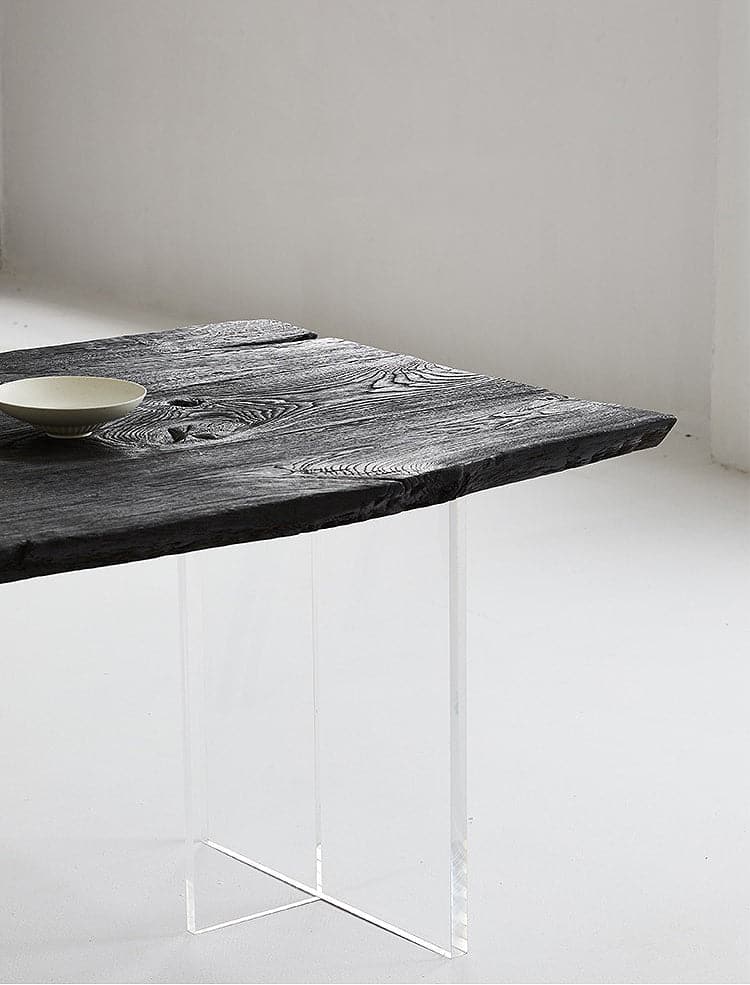 High Temperature Charring French Oak Designer Dining Table