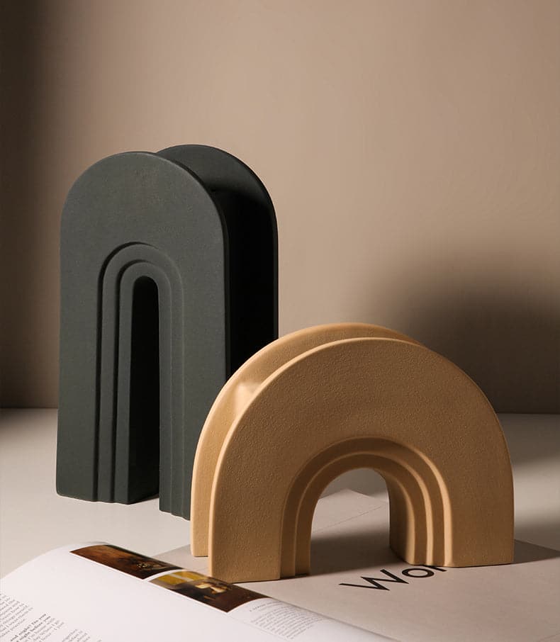 Ceramic Vase | Arched Series - Yellow