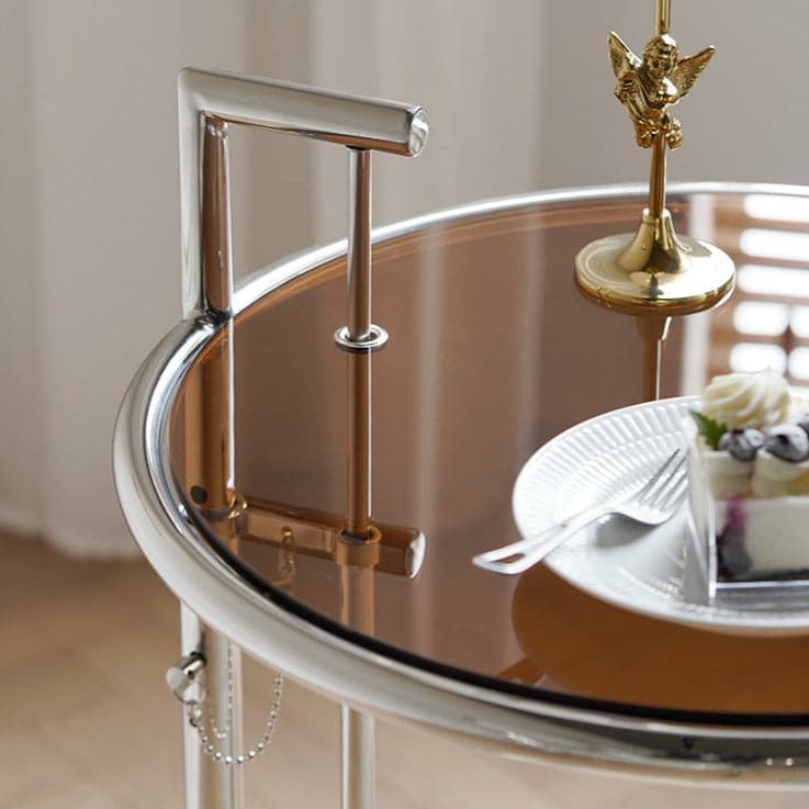 Eileen Gray Replica Adjustable E1027 Side Table Glass