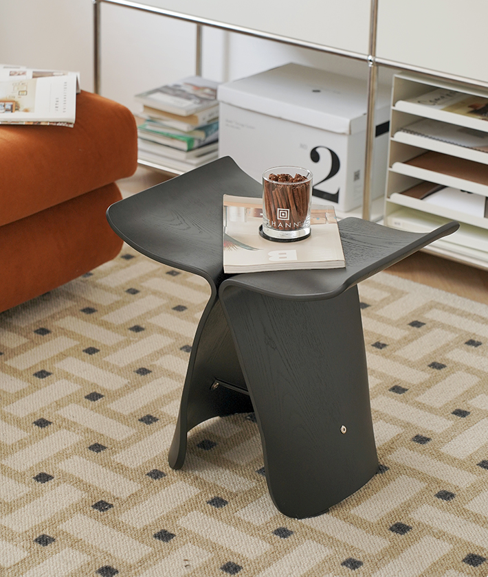 Winged Plywood Side Table - The Feelter