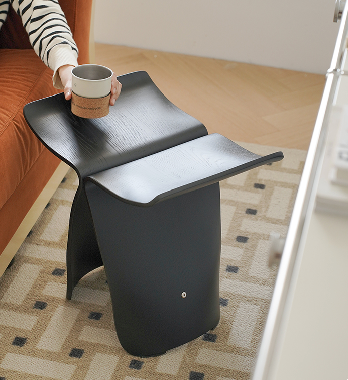 Winged Plywood Side Table - The Feelter