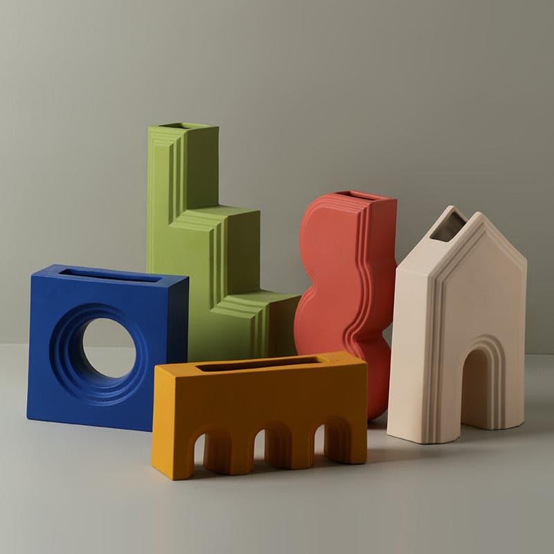 Ceramic Vase | Geometric Series - Blue