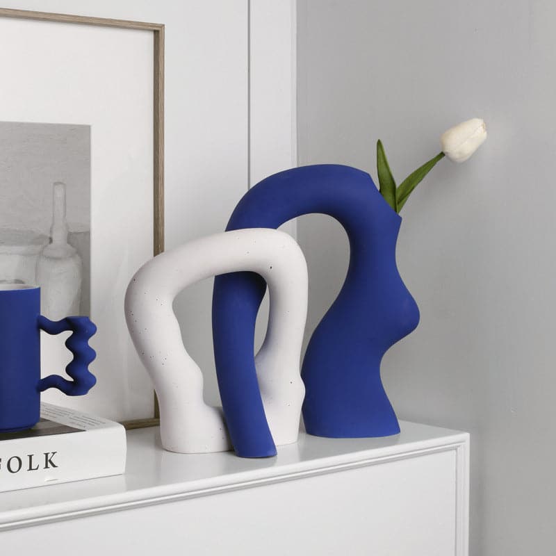 Ceramic Vase | Twisted Sisters - Blue Set - The Feelter