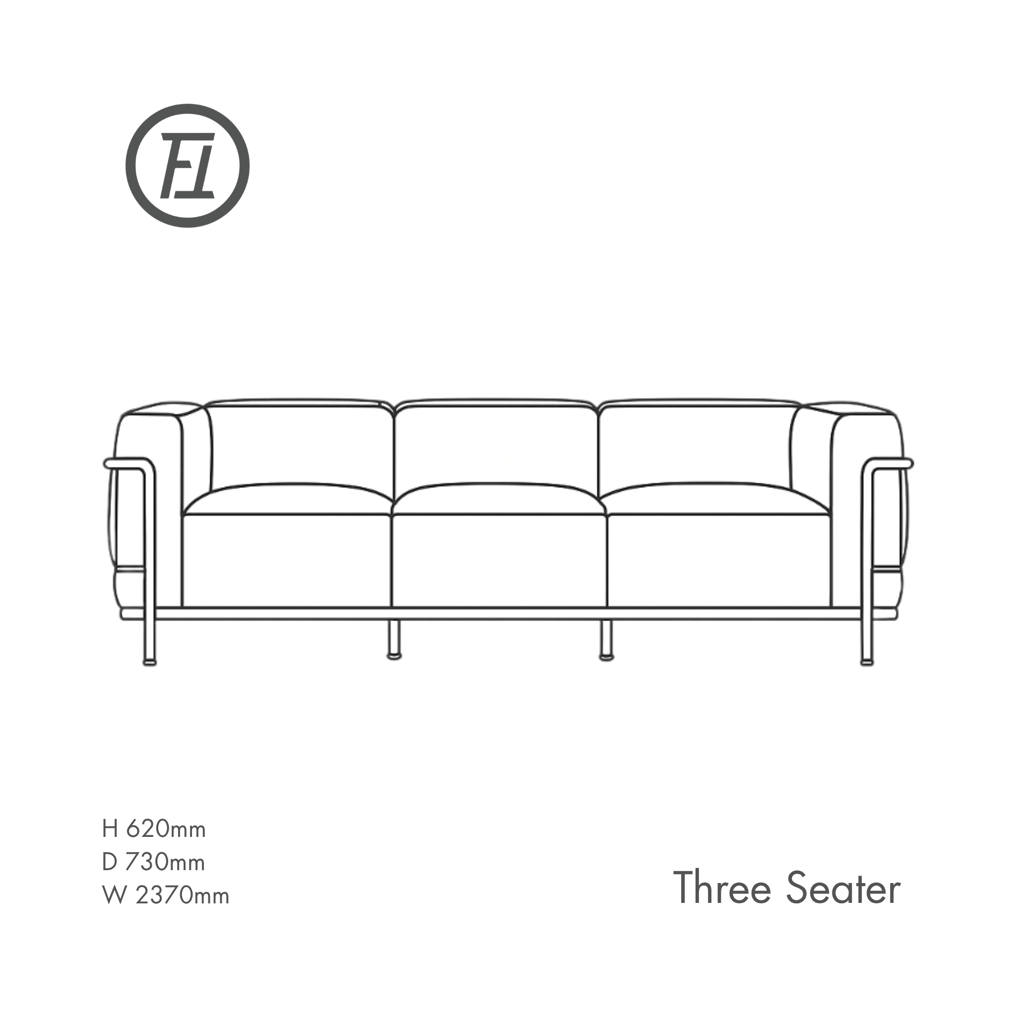 Bauhaus Steel Framed Sofa
