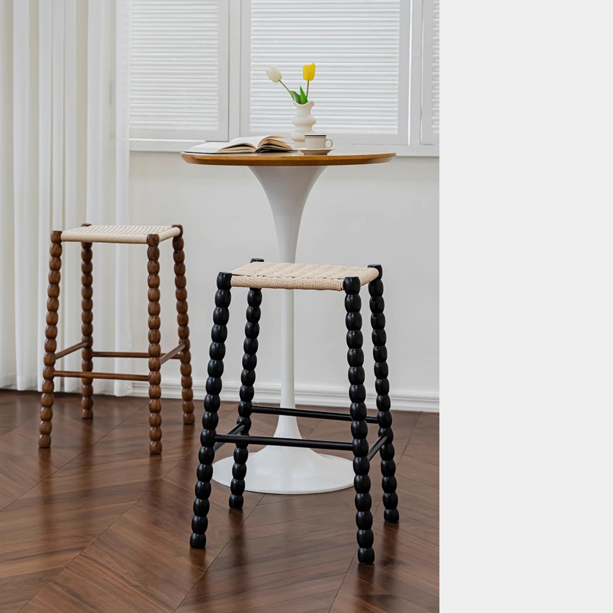 Bobbin Style Beaded Bar Stool - The Feelter