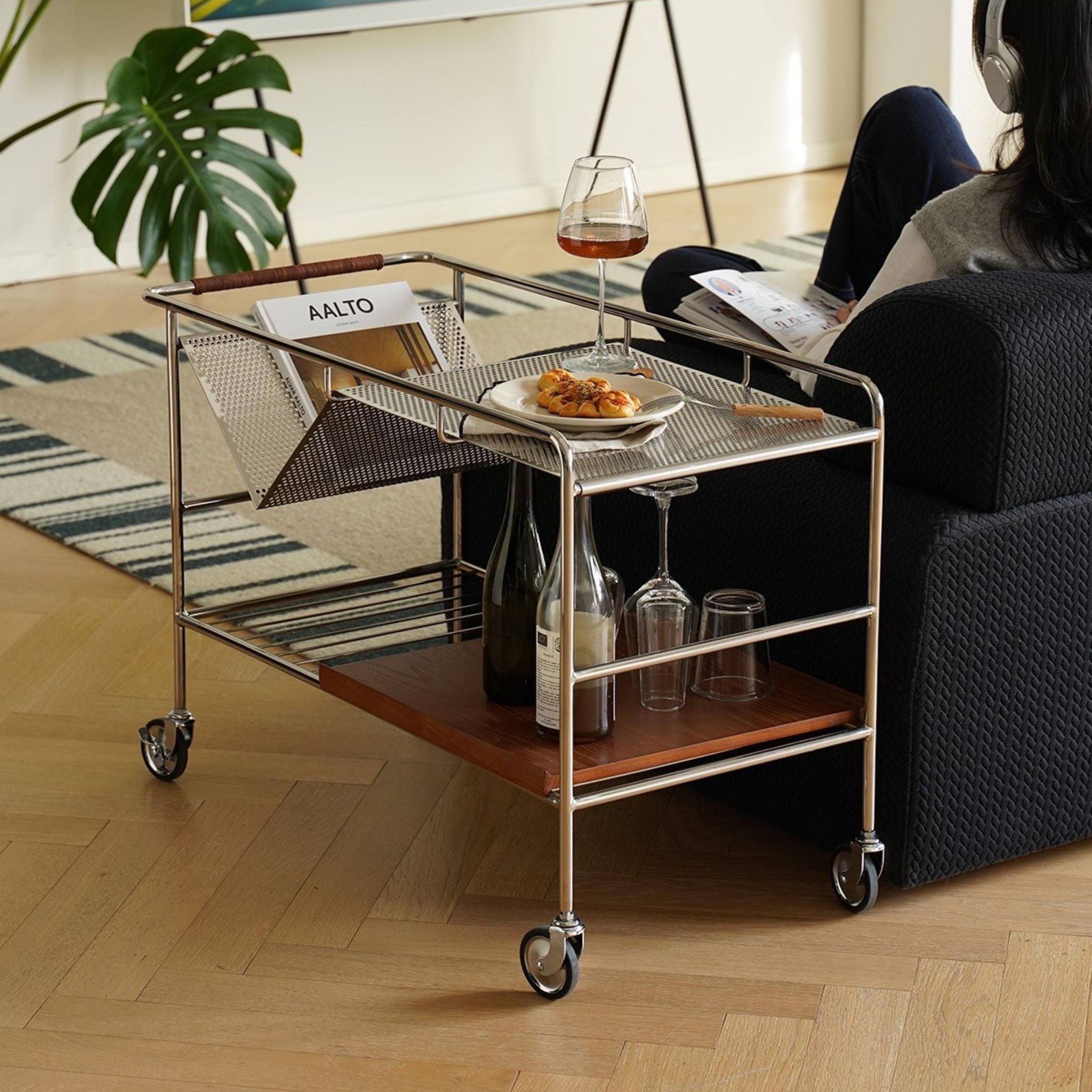 Mid-Century Style Storage Trolley