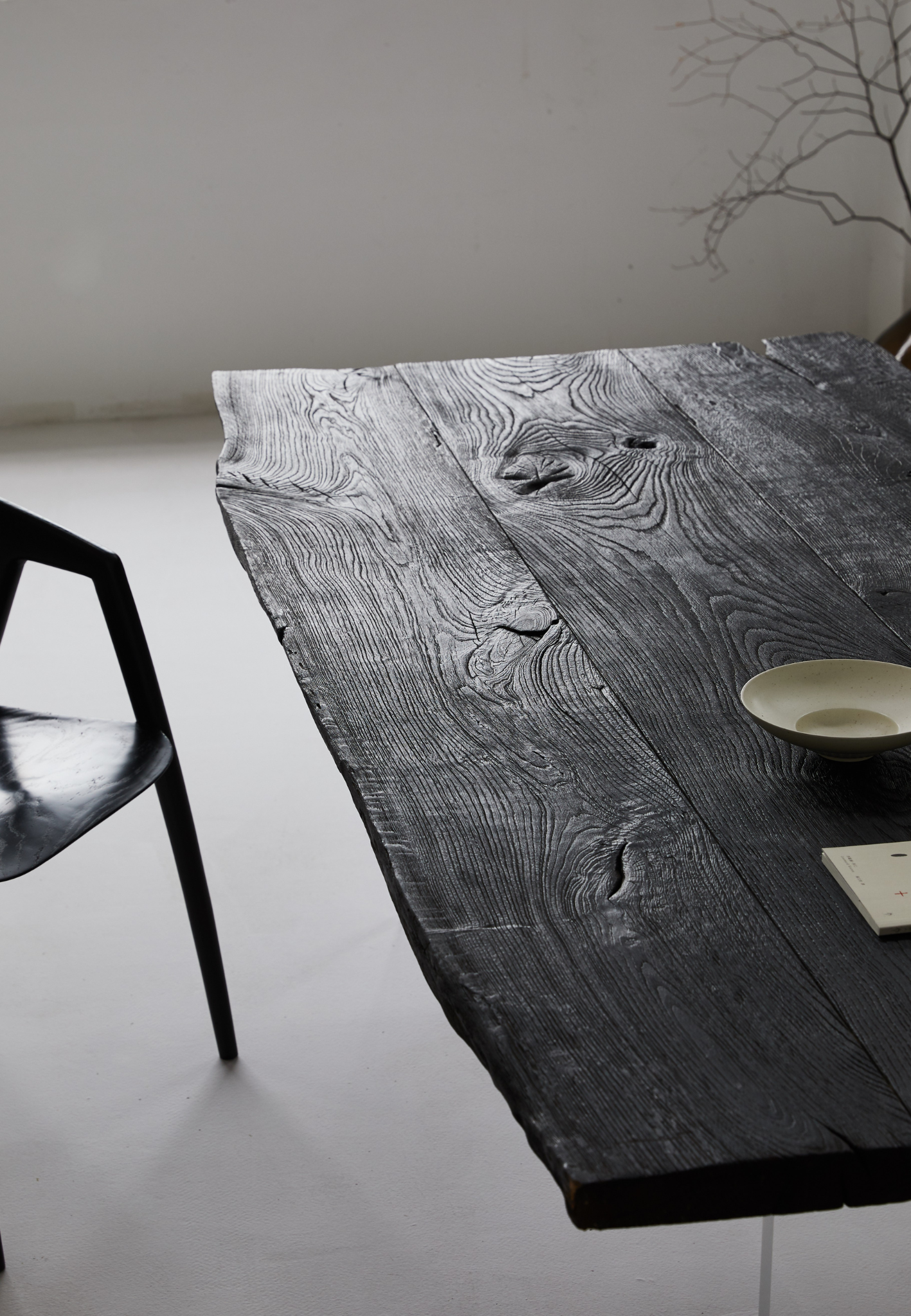 Live Edge Charred French Oak Dining Table
