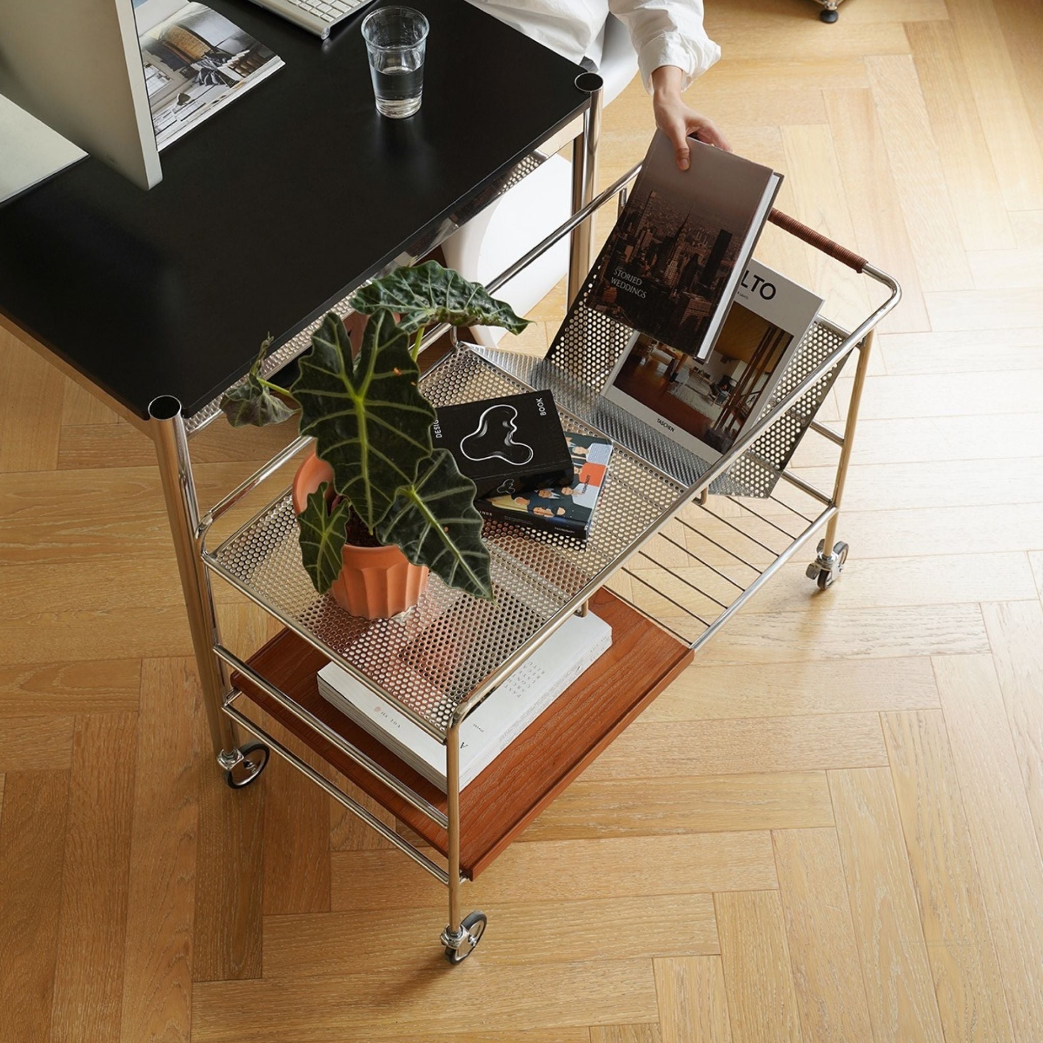 Mid-Century Style Storage Trolley