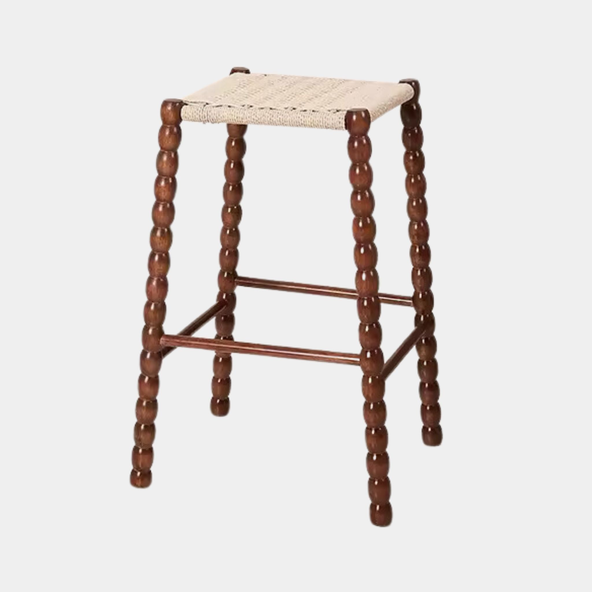 Bobbin Style Beaded Bar Stool - The Feelter