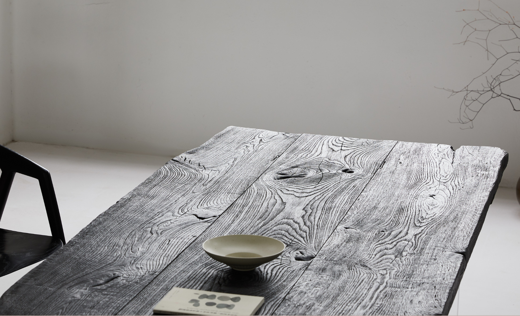 Live Edge Charred French Oak Dining Table