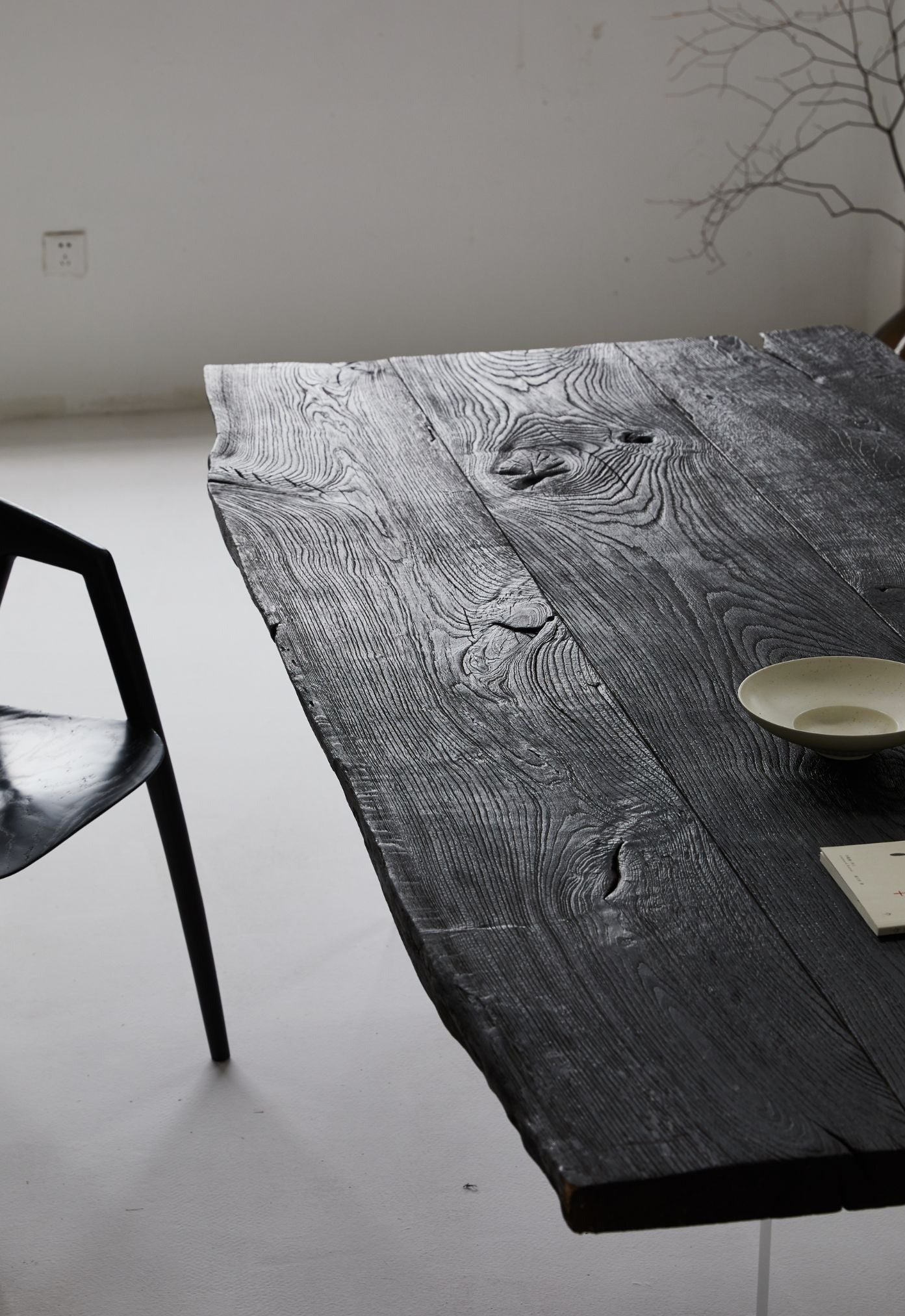 Charred French Oak Dining Table - The Feelter