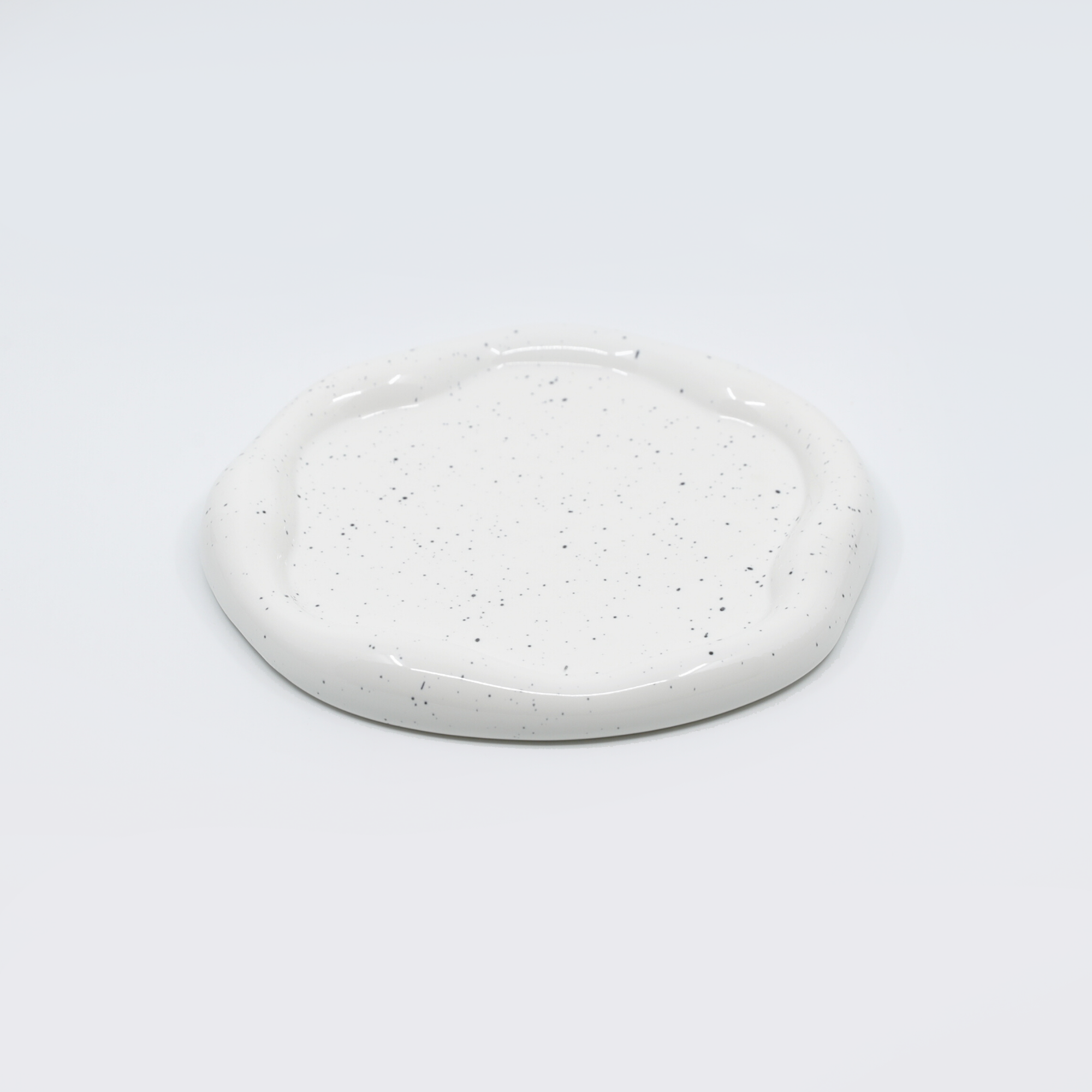 Warbled Ceramic - Round Speckled Plate - The Feelter