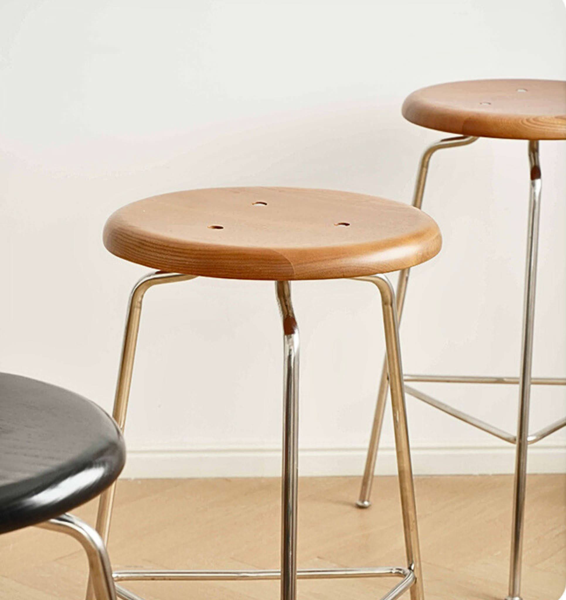 Minimal Wooden Bar Stool - The Feelter