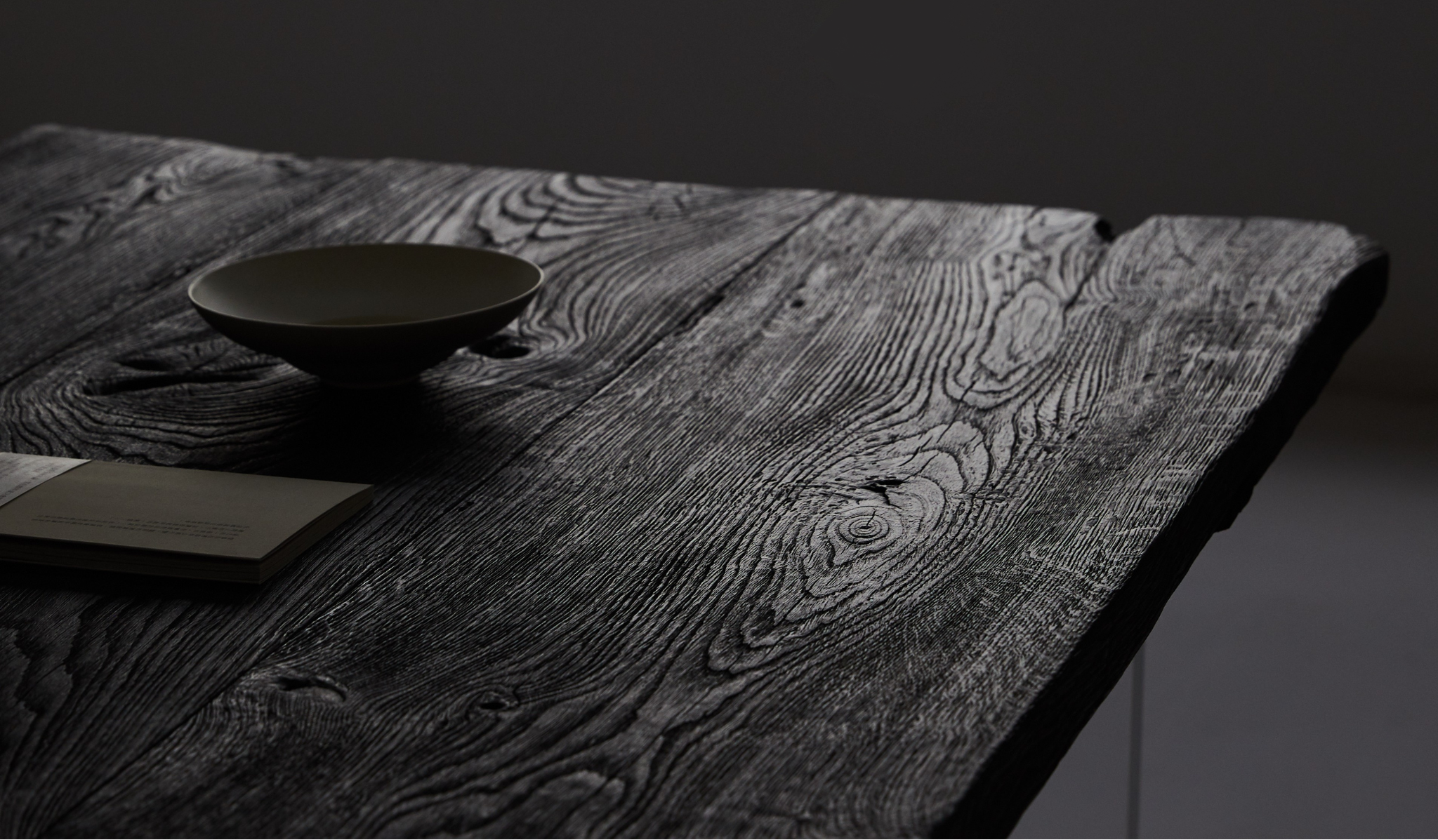 Live Edge Charred French Oak Dining Table