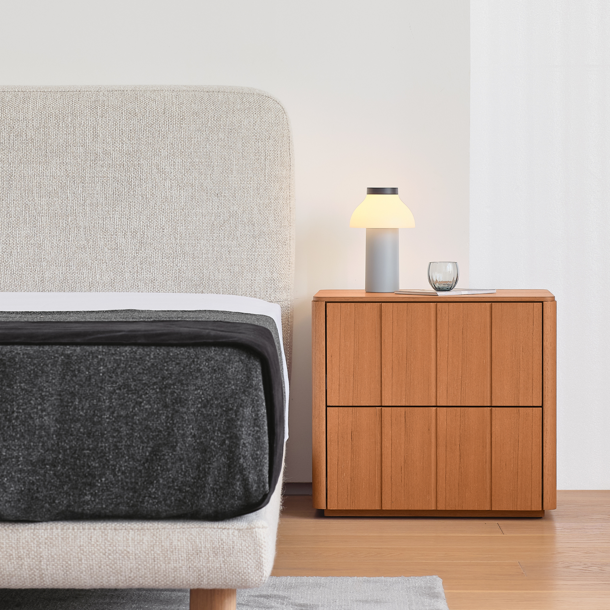 Grace Timber Bedside Table - The Feelter