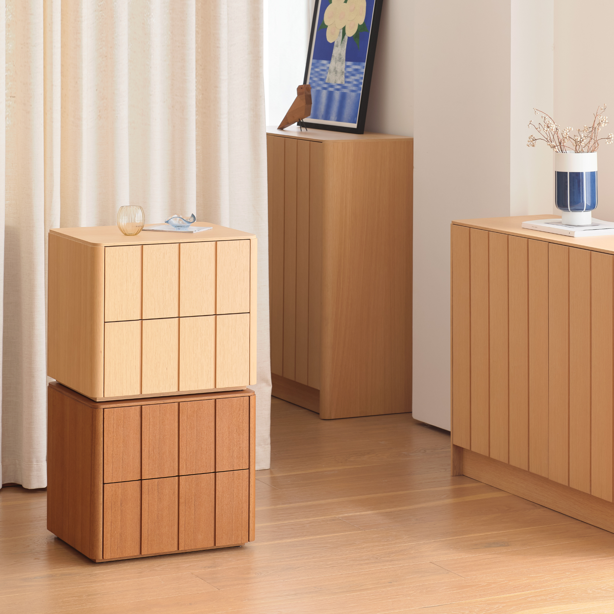 Grace Timber Bedside Table - The Feelter