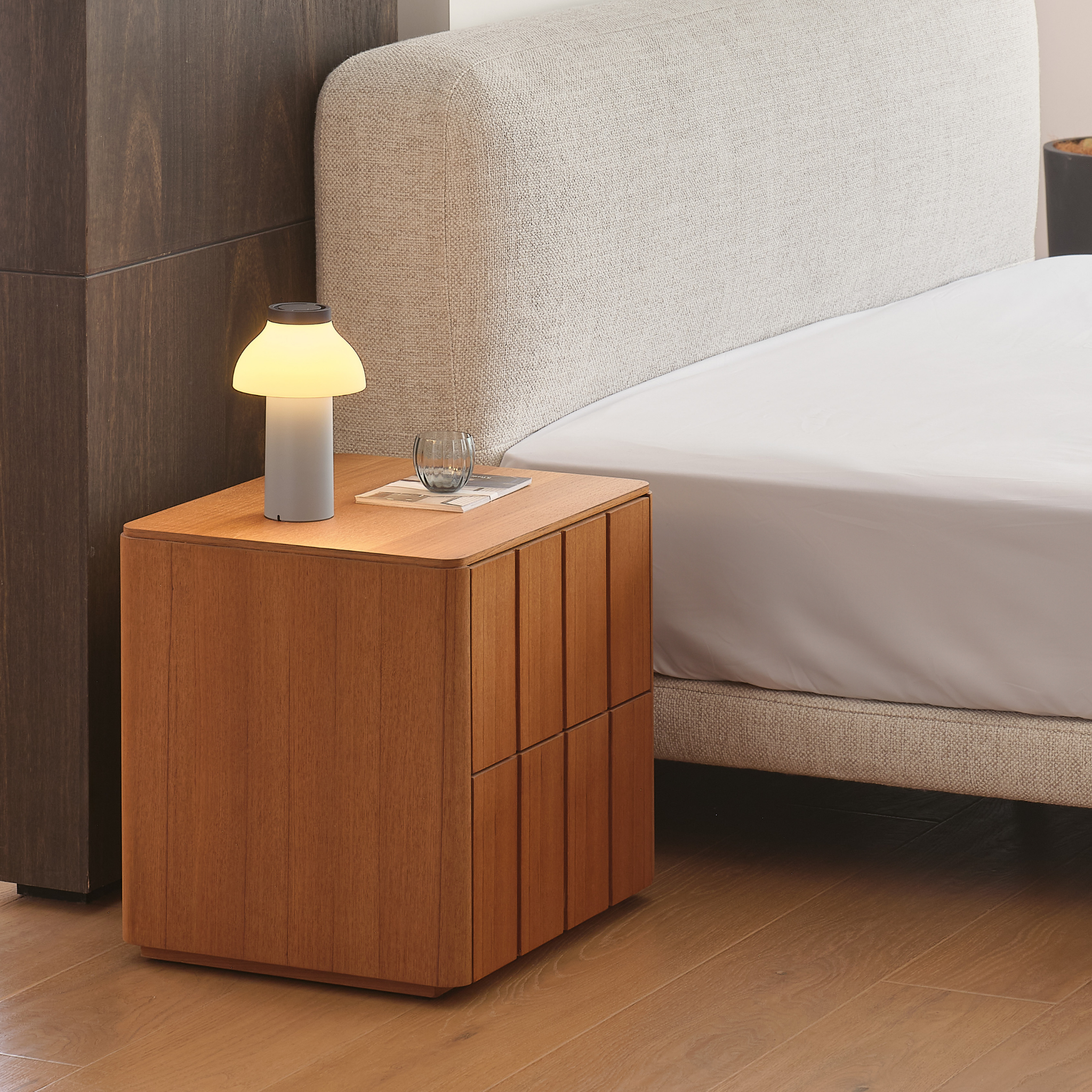 Grace Timber Bedside Table - The Feelter