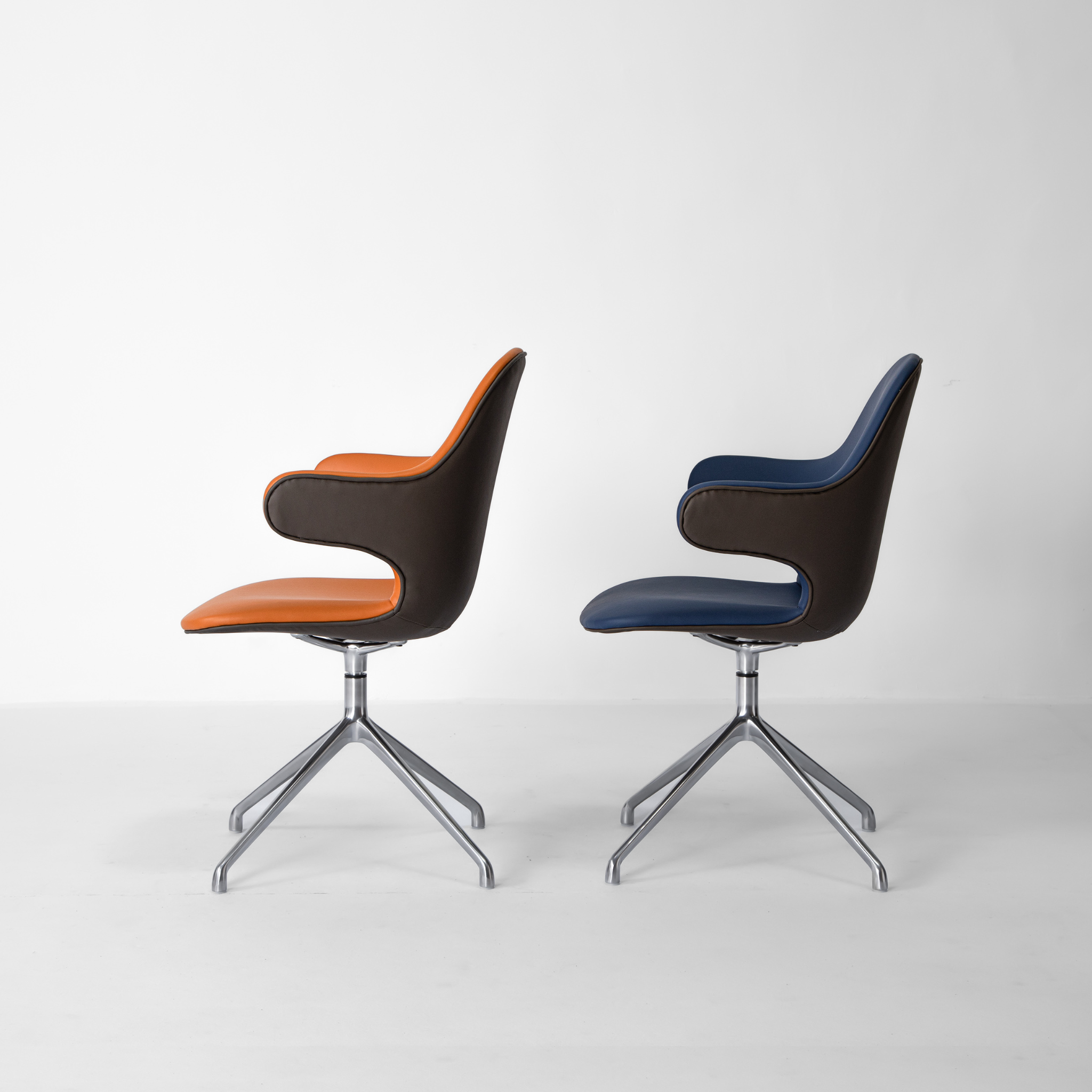 Percy Leather Swivel Chair