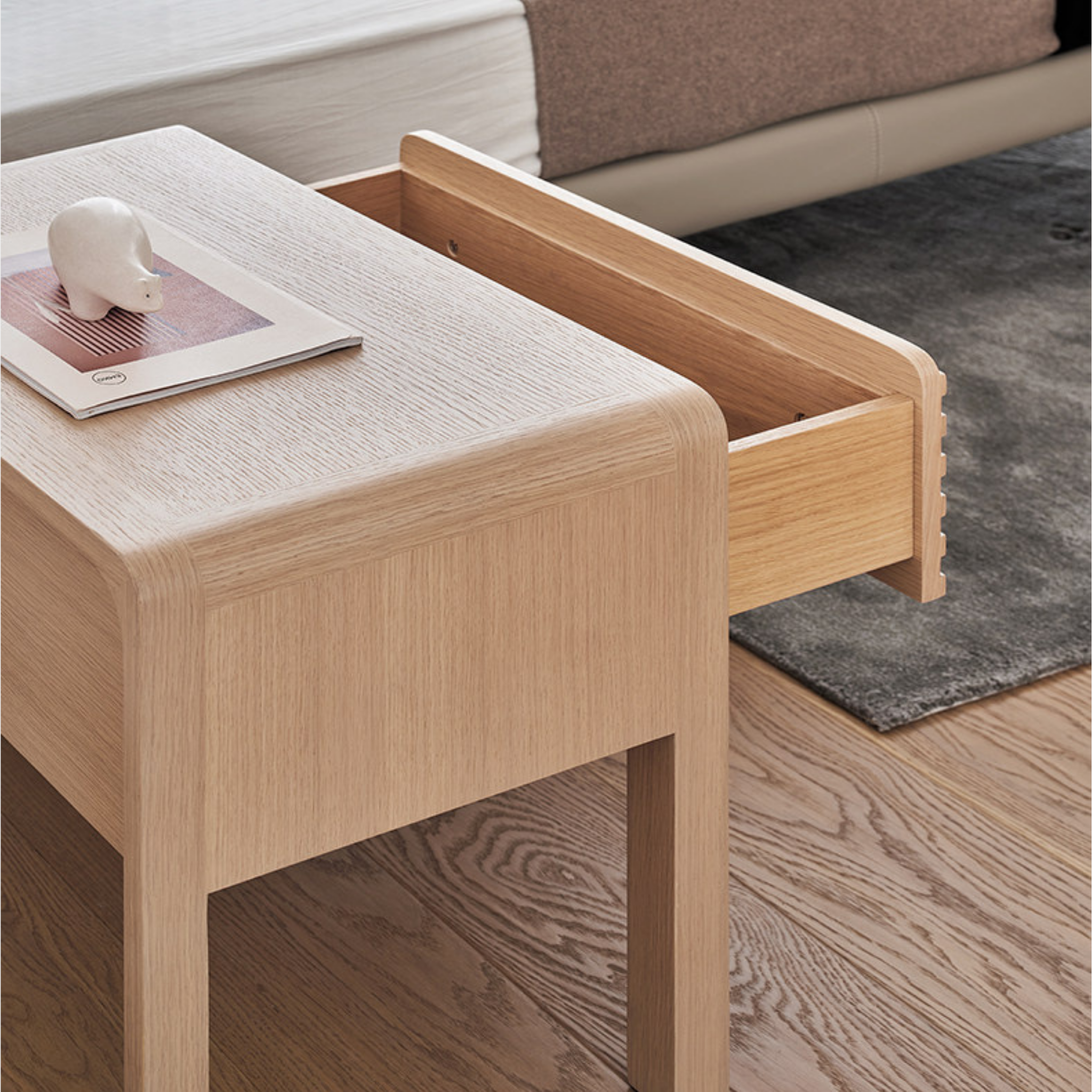 Pumrey Timber Bedside Table - The Feelter