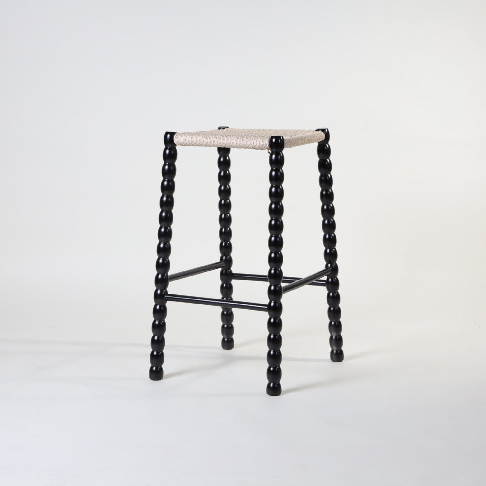 Bobbin Style Beaded Bar Stool - The Feelter