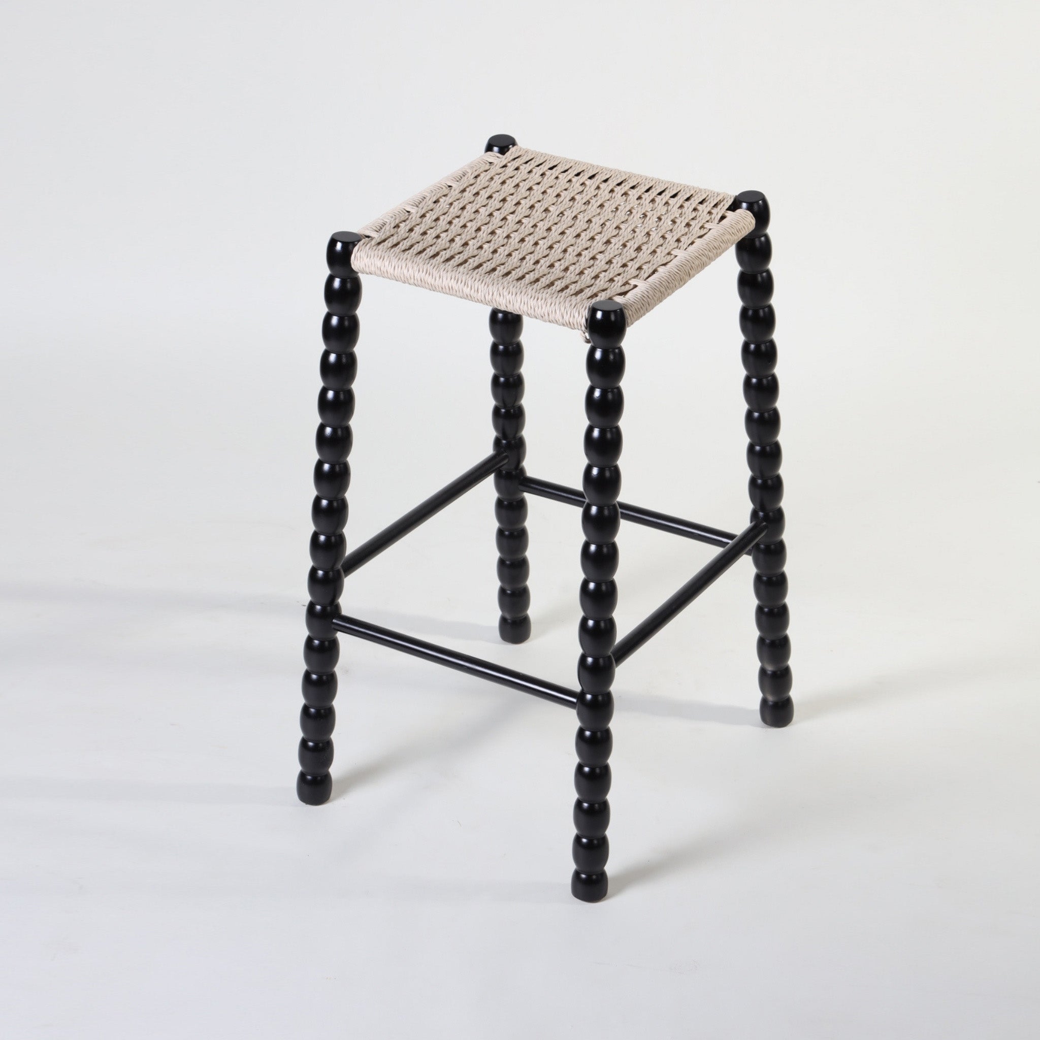 Bobbin Style Beaded Bar Stool - The Feelter