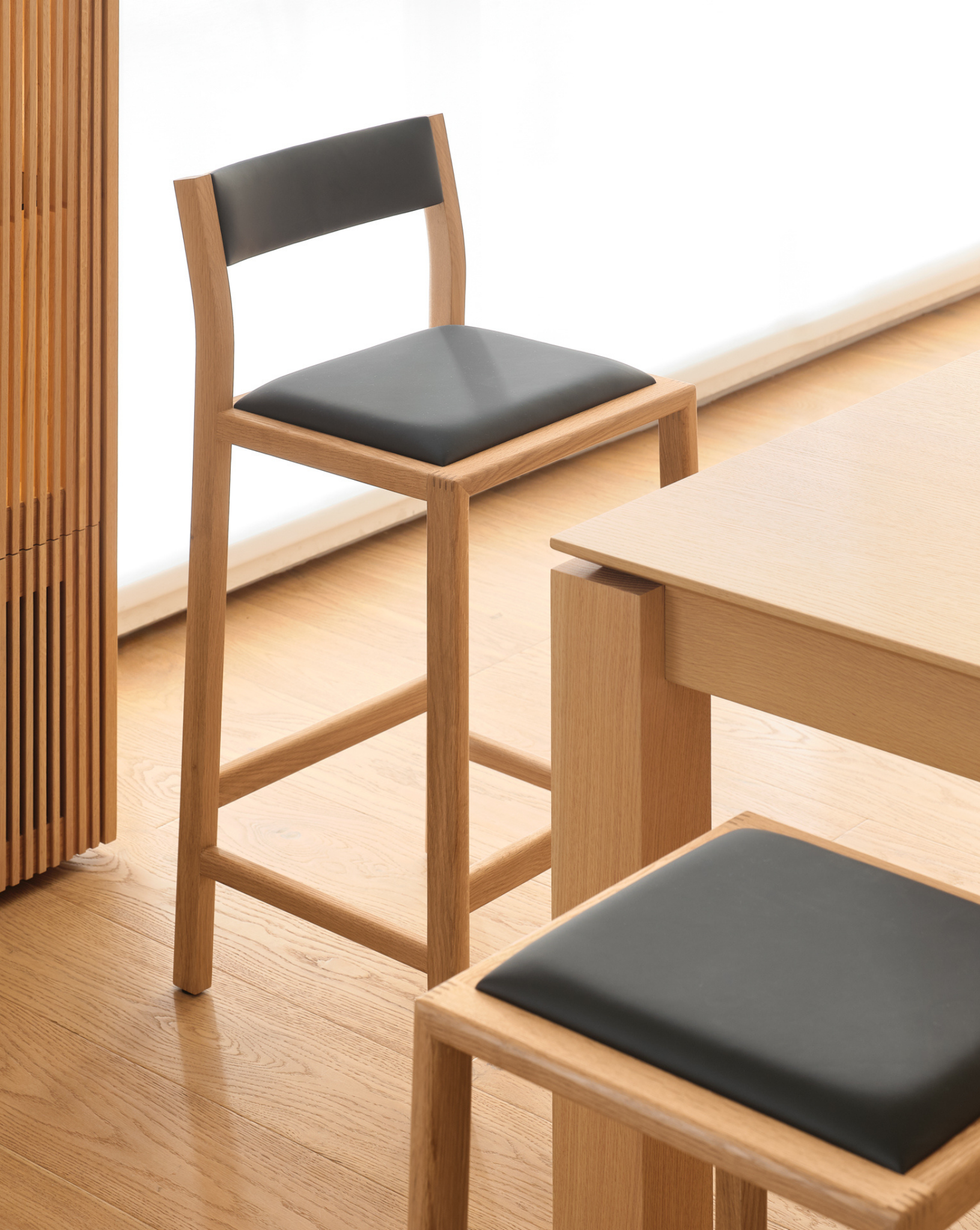Ming Wooden Bar Stool