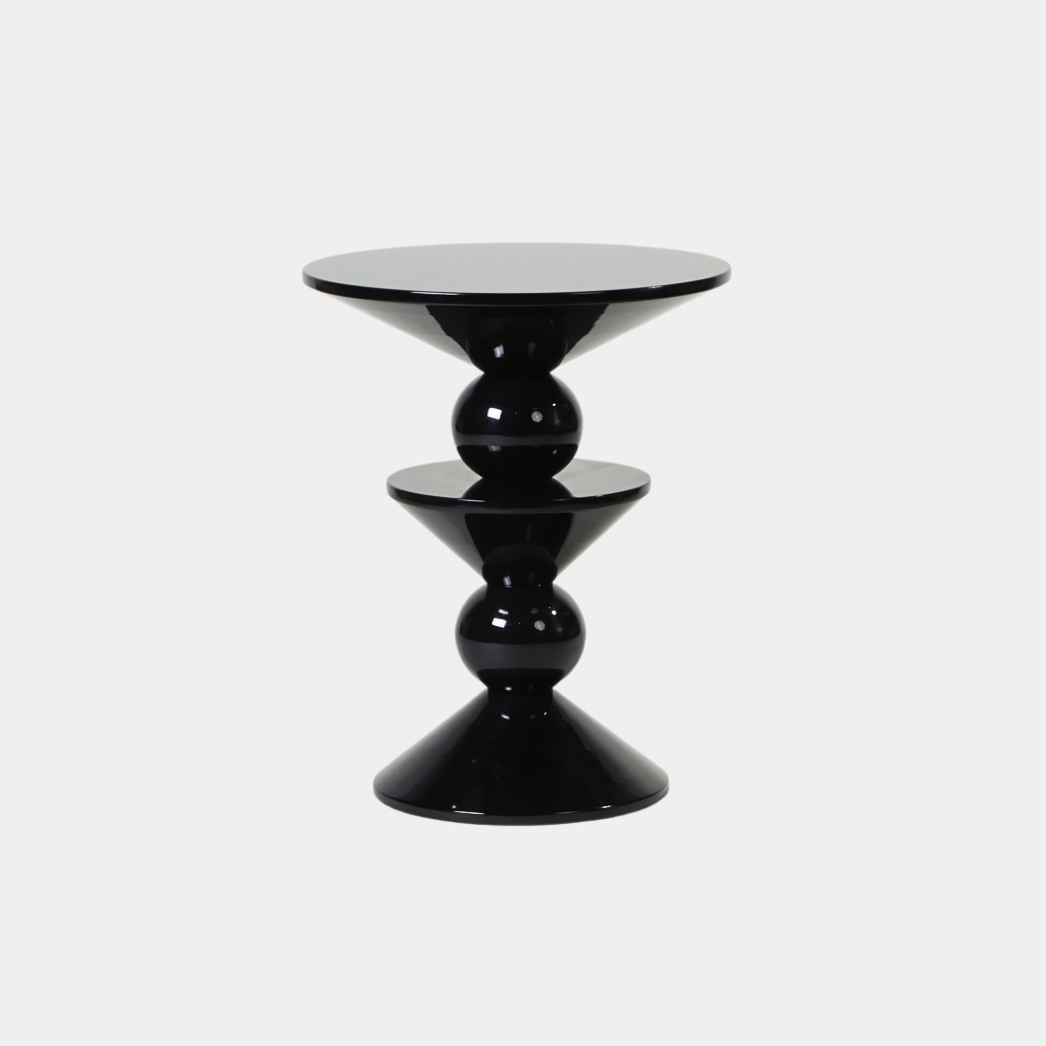 Circular Totem Side Table | Black