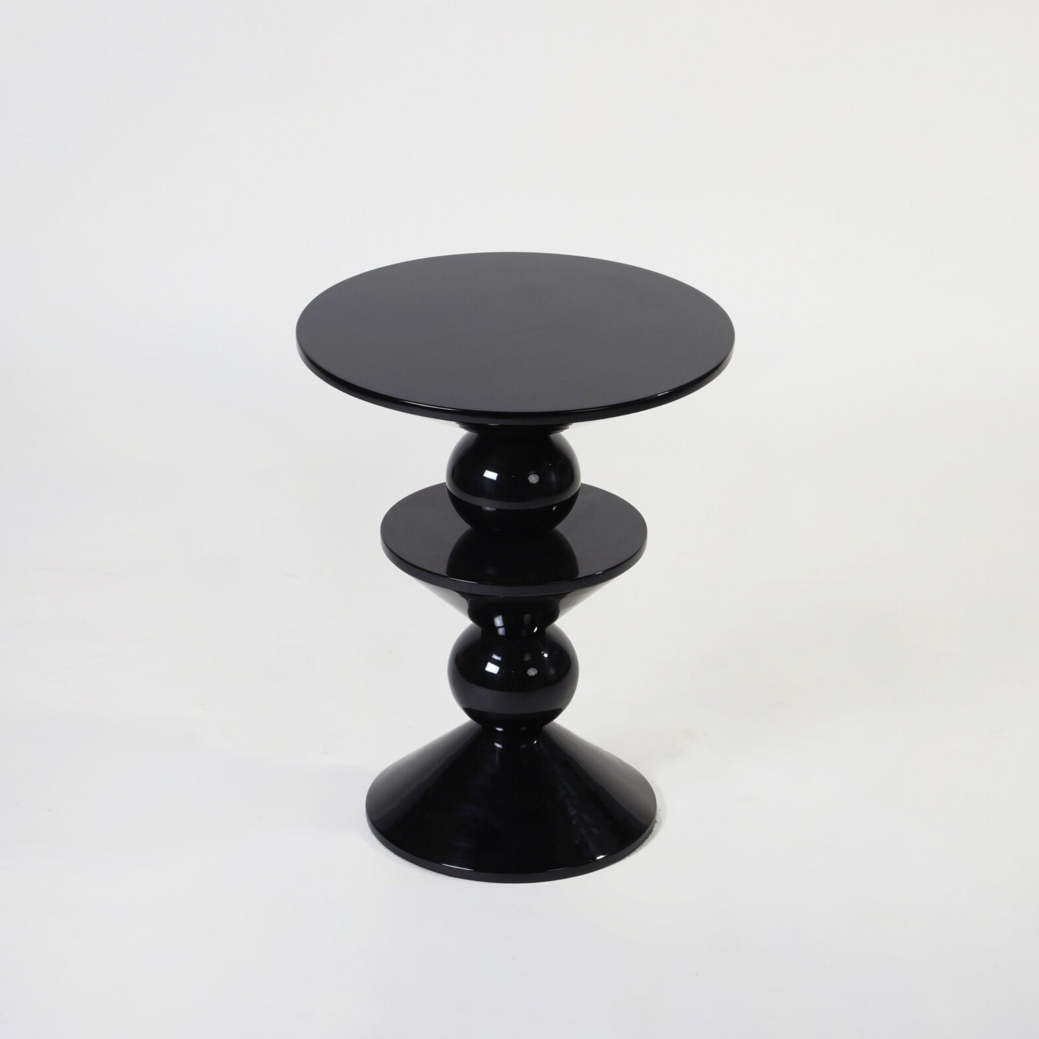 Circular Totem Side Table | Black