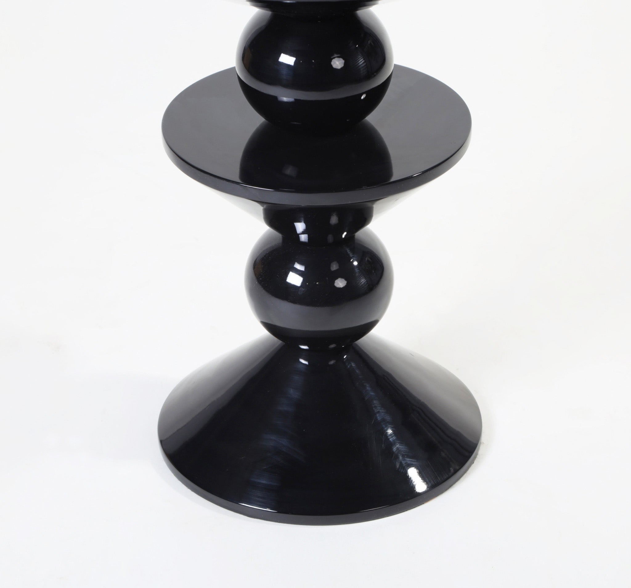 Circular Totem Side Table | Black