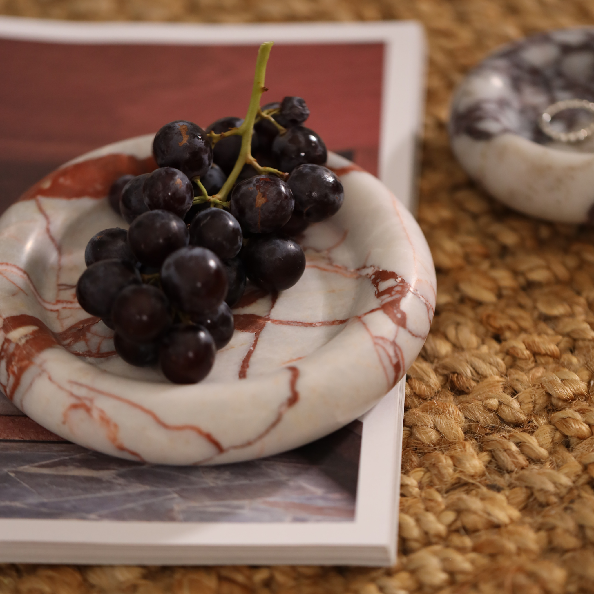 Calacatta Rosso Marble Plate - The Feelter
