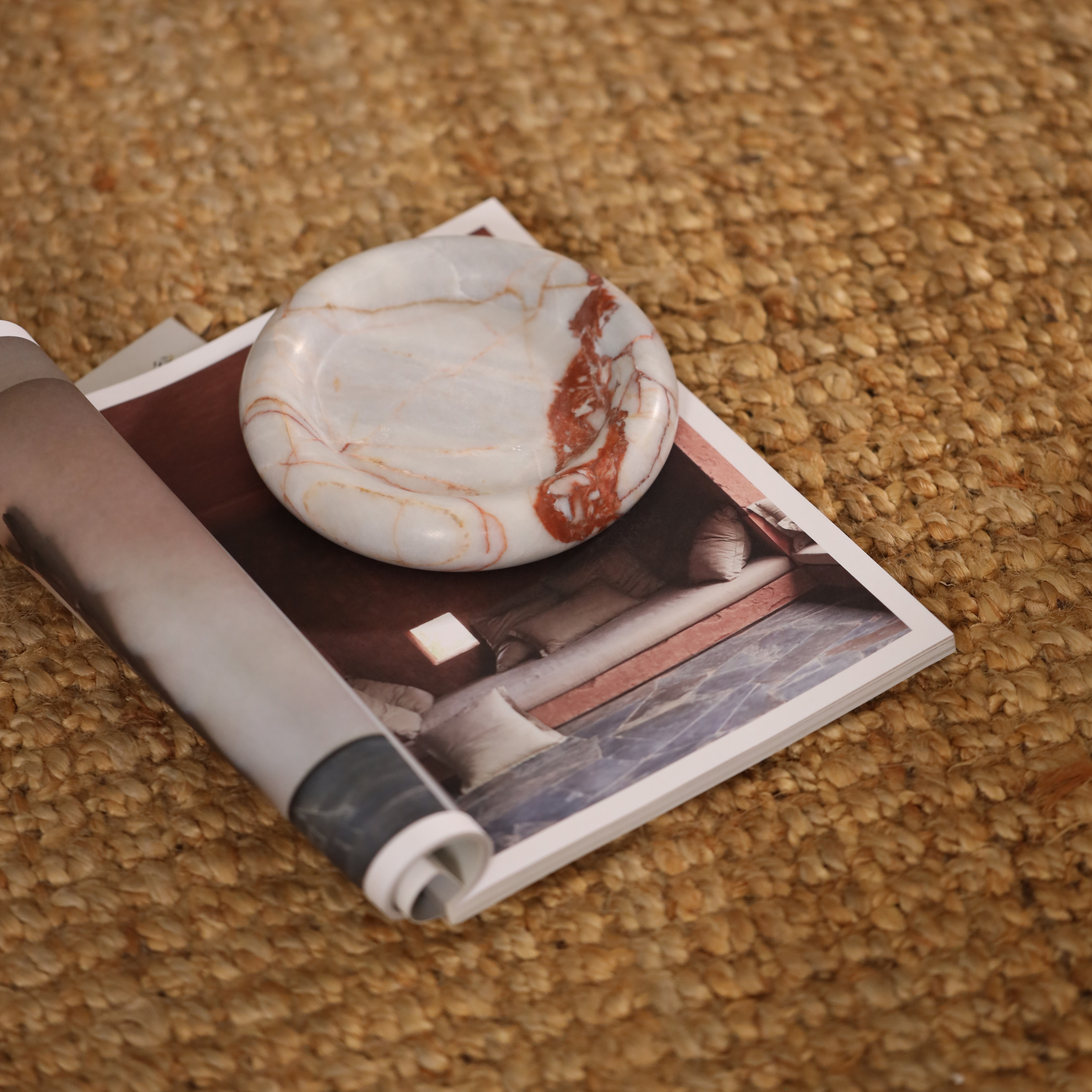 Calacatta Rosso Marble Plate - The Feelter