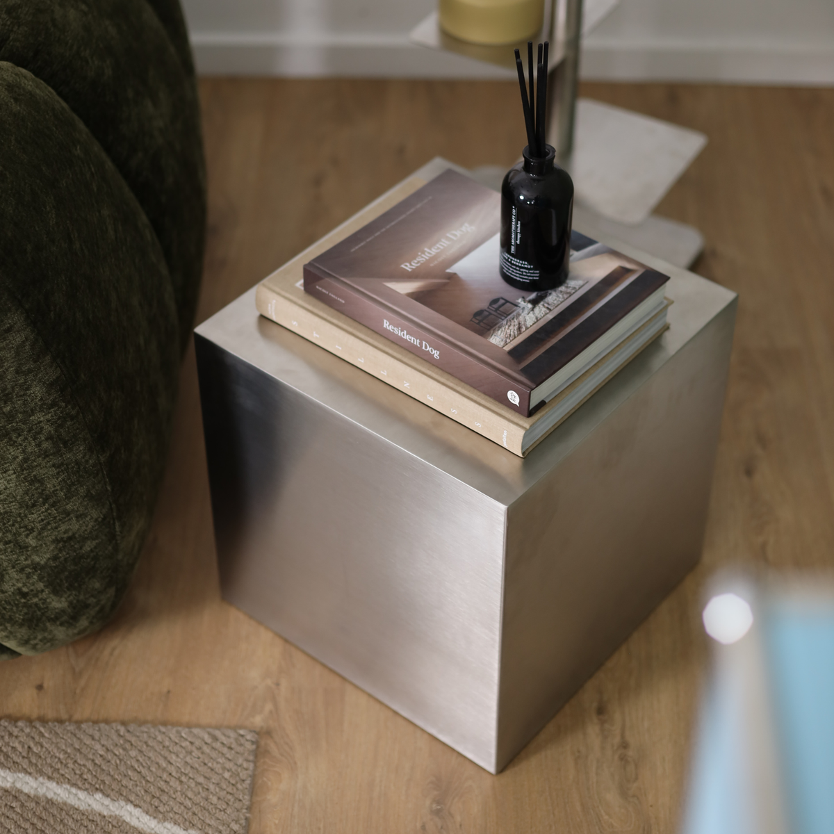 Atlas Cube Side Table | Stainless Steel Side Table | Cube Form