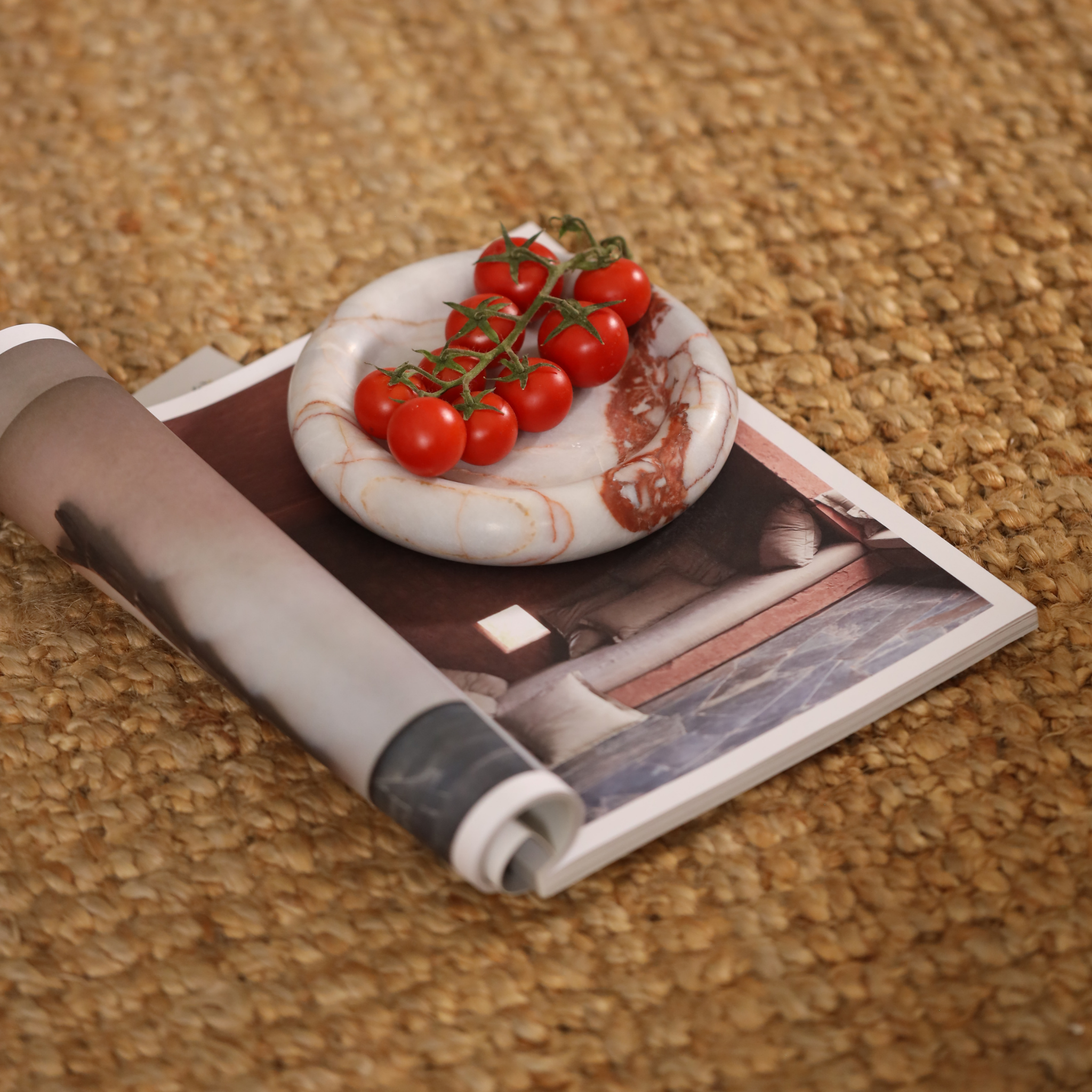 Calacatta Rosso Marble Plate - The Feelter