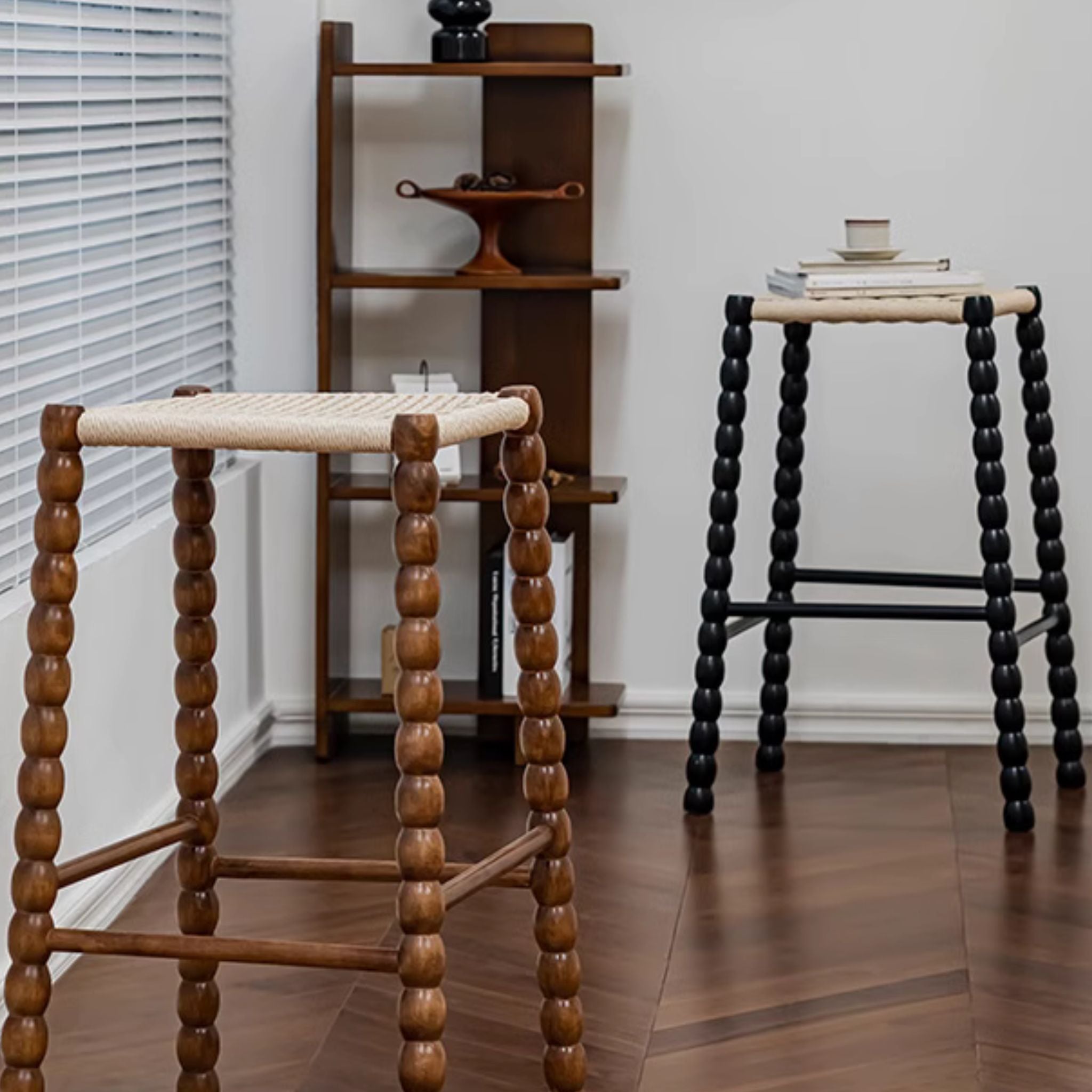 Bobbin Style Beaded Bar Stool - The Feelter