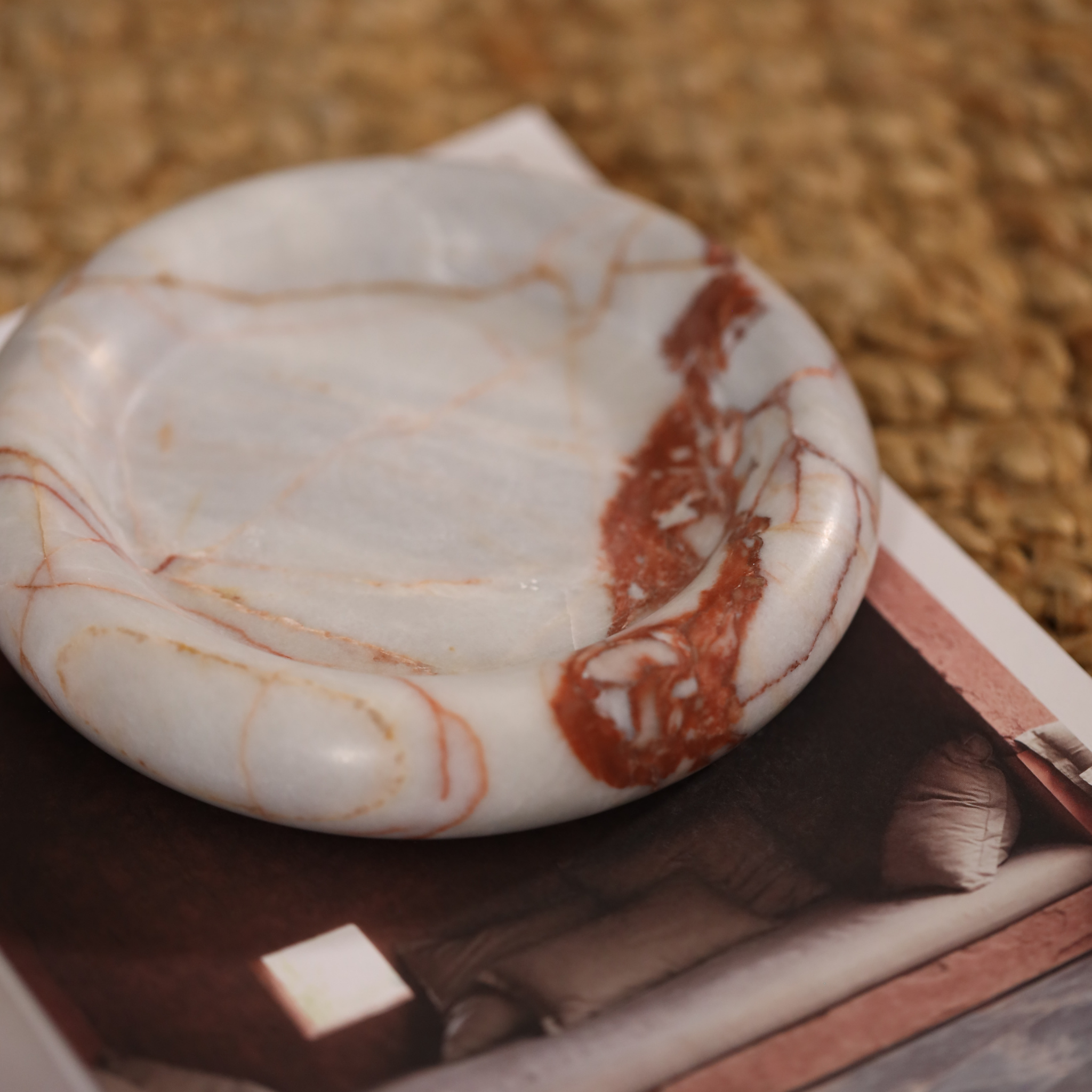 Calacatta Rosso Marble Plate - The Feelter