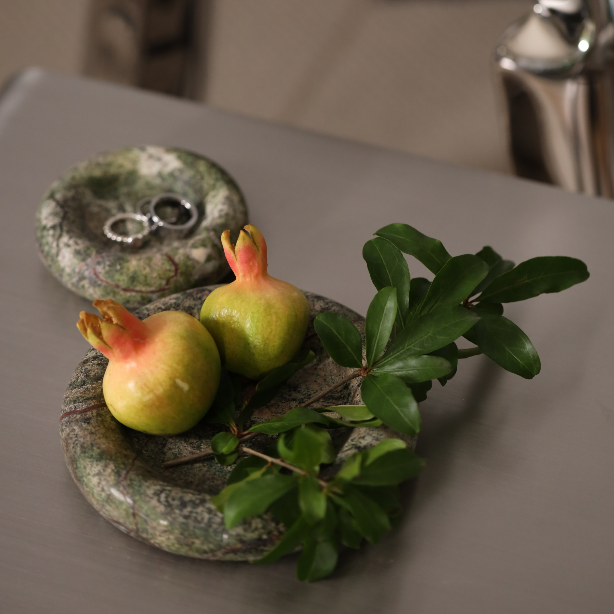 Rainforest Green Marble Plate - The Feelter