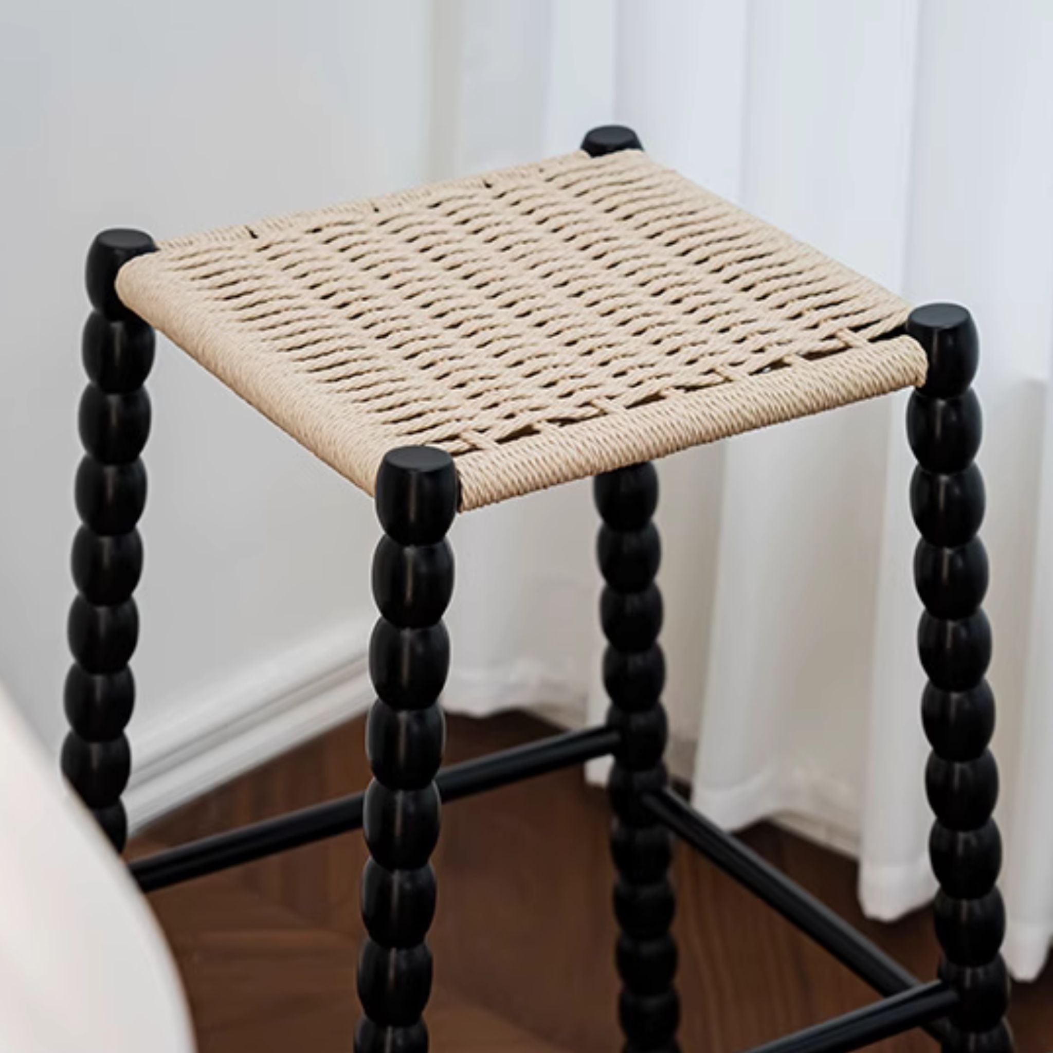 Bobbin Style Beaded Bar Stool - The Feelter