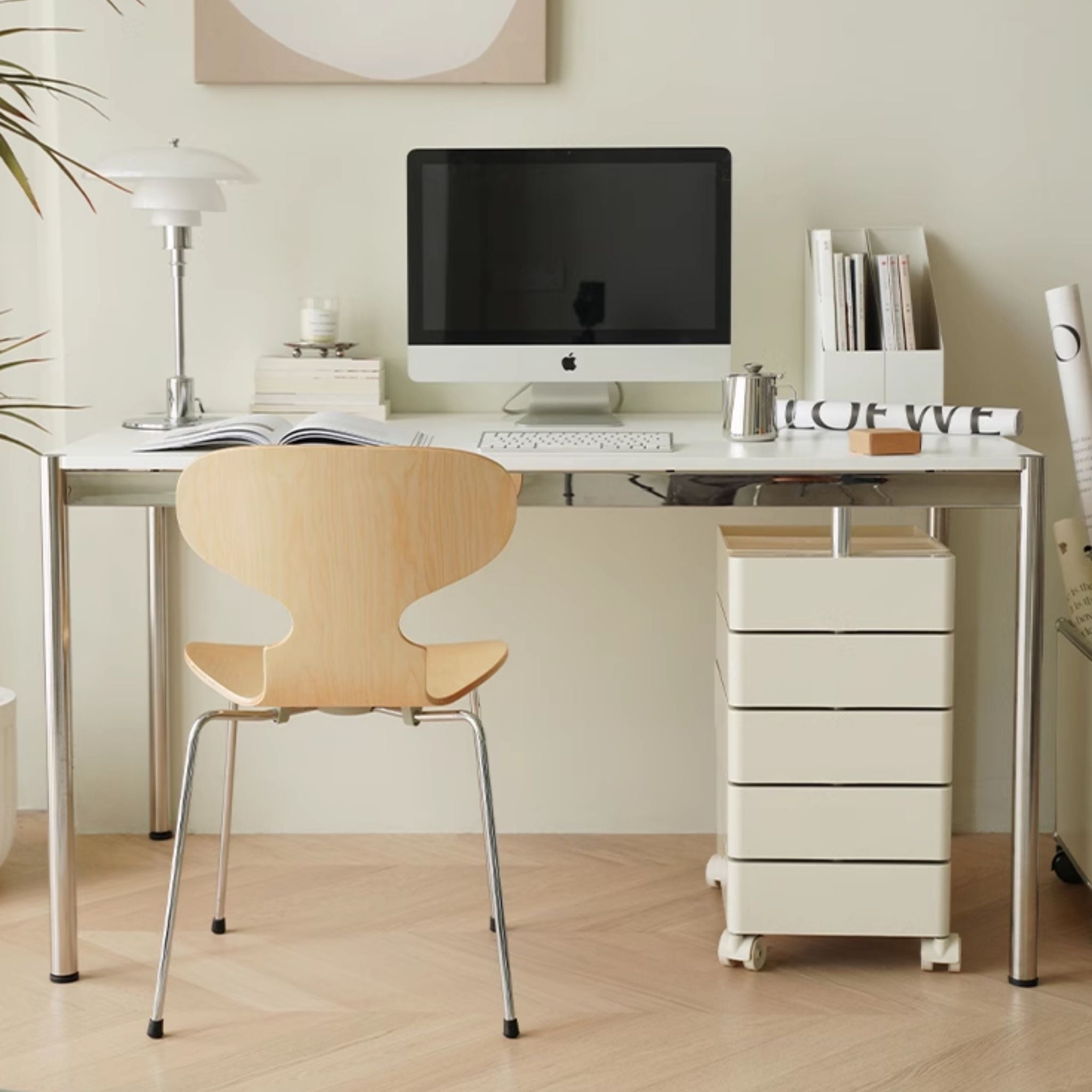 Minimalist Stainless Steel Dining Table
